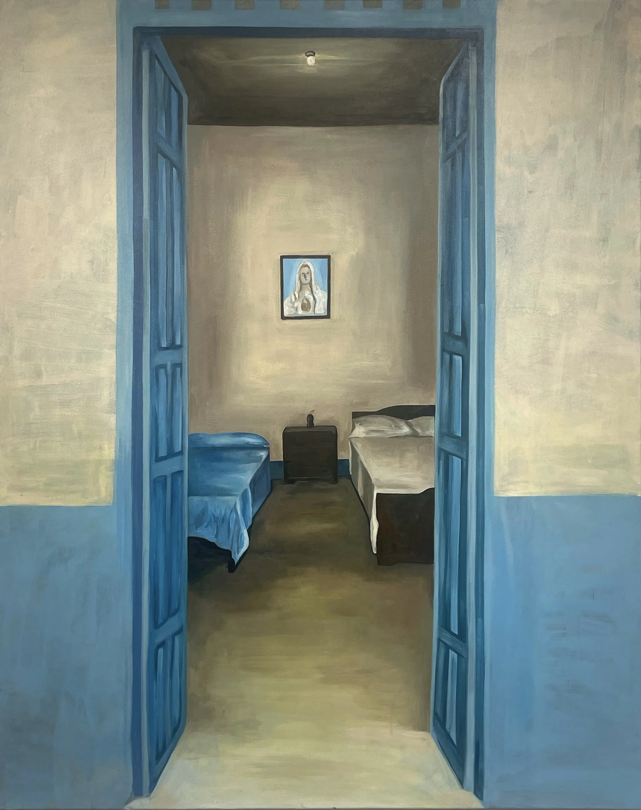 Doris y Cristian 2024 Acrylic on canvas 5 x 4 feet.