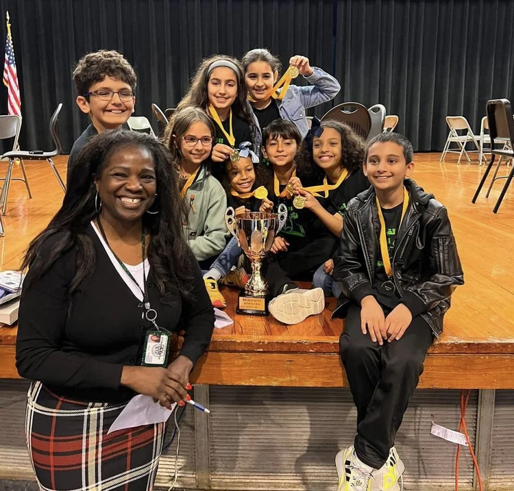 Team celebrating a competition