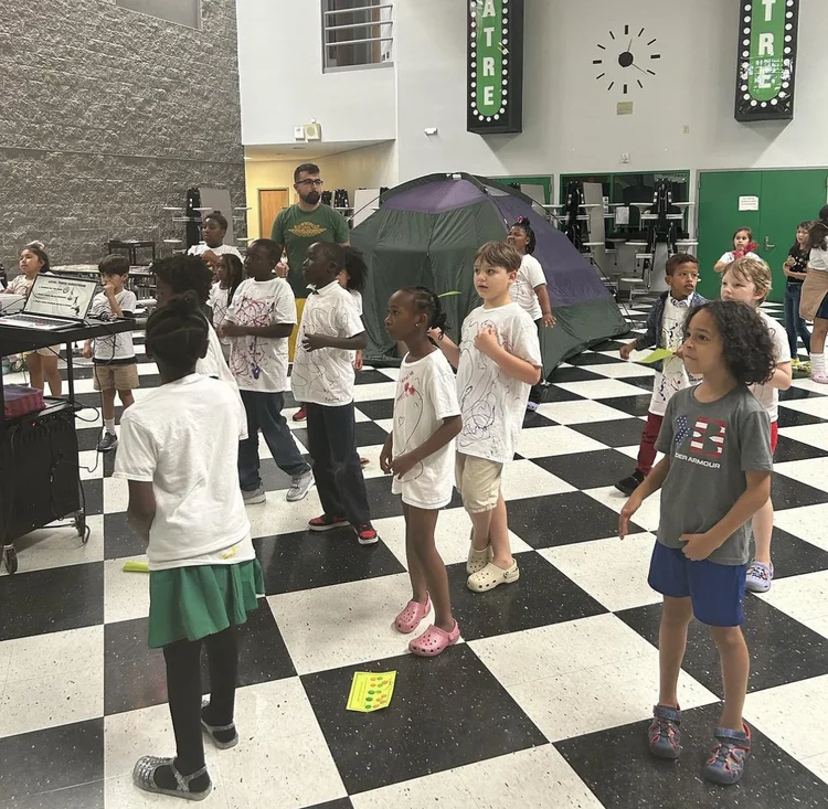 Children at an indoor activity