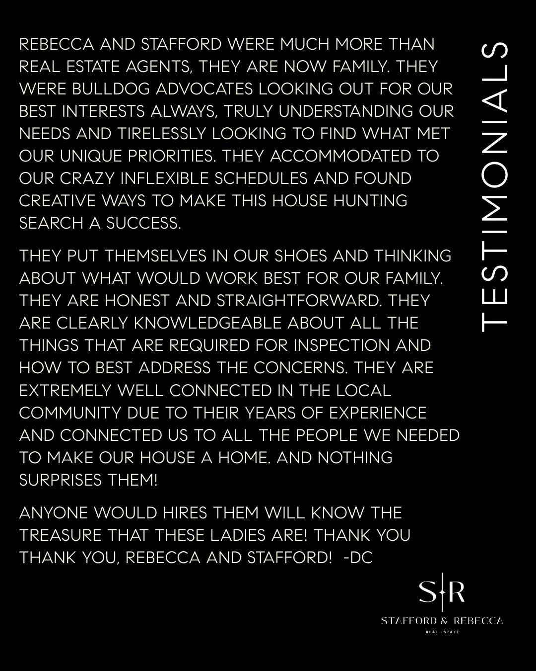 Some clients become so much more than clients and this one meant the world to us.

Helping their family navigate busy schedules, big decisions, inspections, surprises, and everything in between wasn&rsquo;t just our job it was our responsibility and 