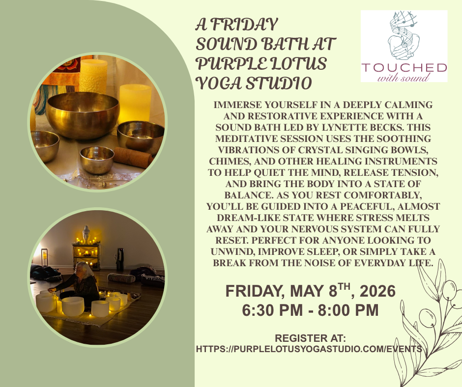 Sound Bath with Lynette Becks at Purple Lotus Yoga Studio 