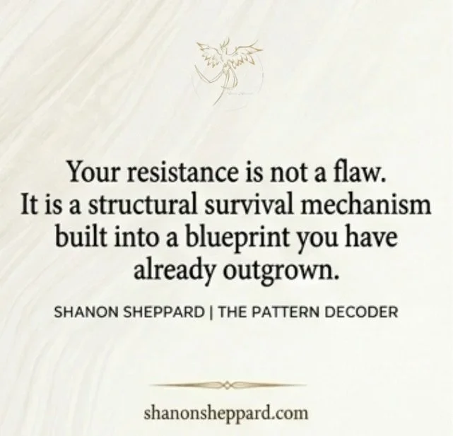 Your resistance isn&rsquo;t a sign that you&rsquo;re doing it wrong. 

It&rsquo;s a sign that the old system is still trying to protect a version of you that no longer exists.

We often judge our hesitation, our procrastination, or our &ldquo;stuckne