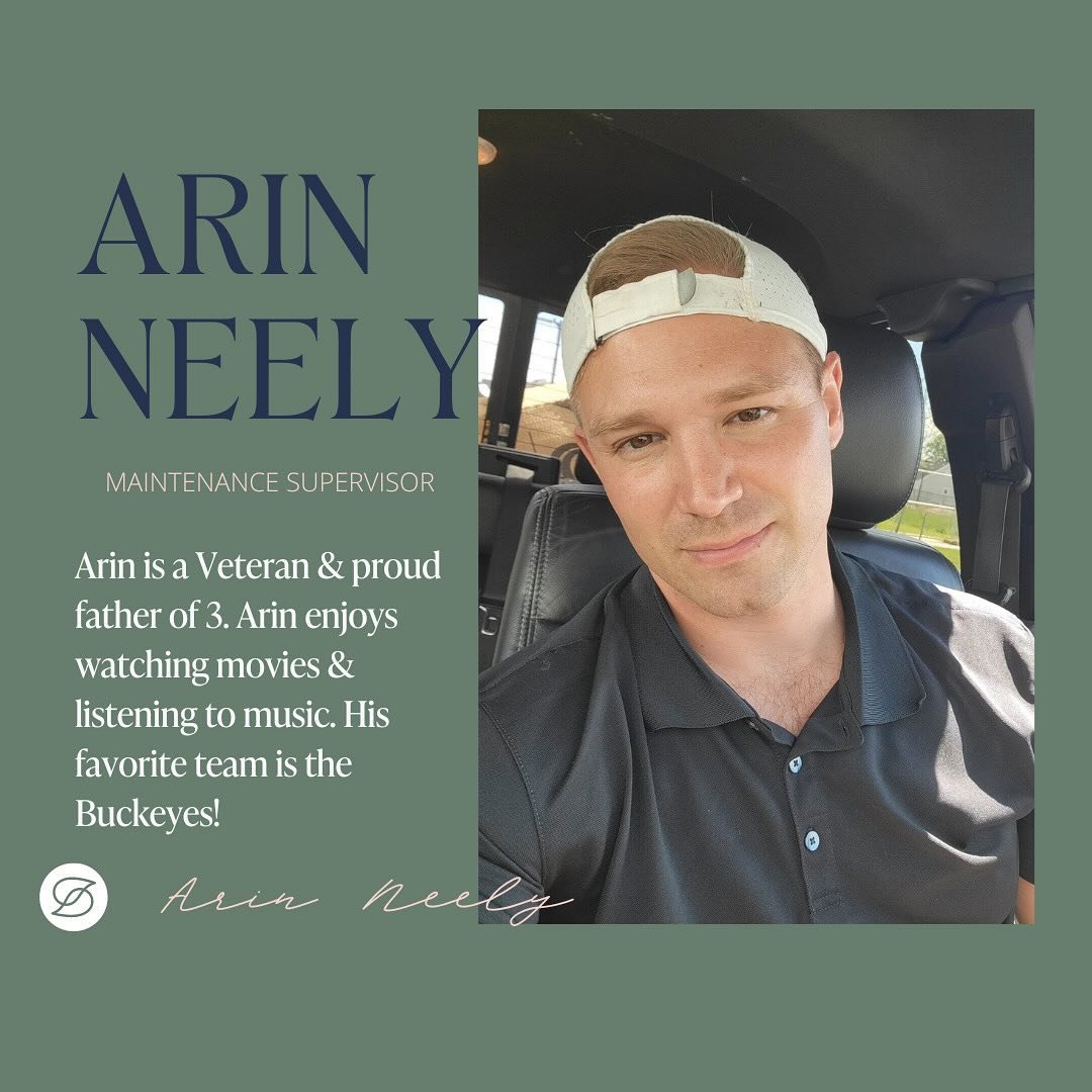 Introducing our Maintenance Supervisor, Arin! ✨

He is very excited to be here &amp; can&rsquo;t wait to meet you! 

#stillwelljerome #plaincityohio #luxuryapartments #maintenancesupervisor