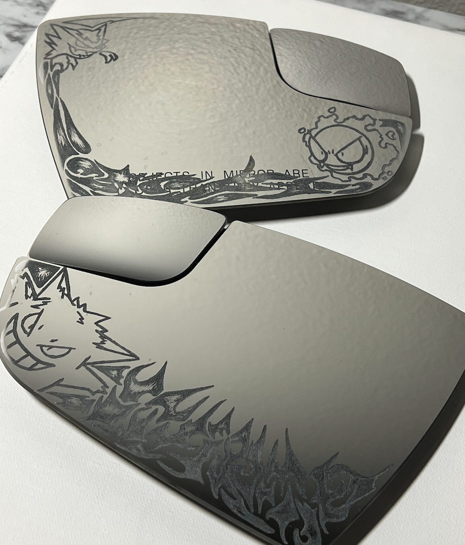 Engraved Ford Focus mirrors