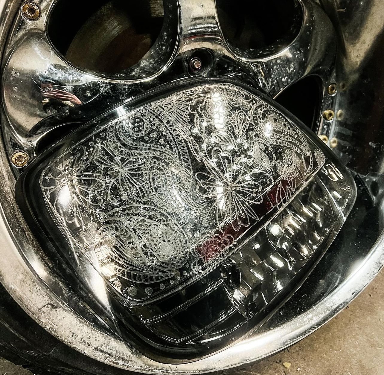 Engraved aftermarket tail lights