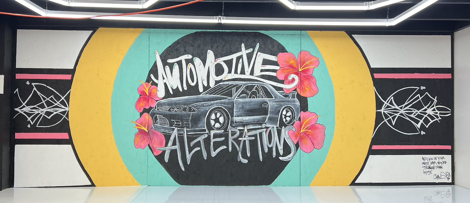 4ft x 12ft mural for local customizations shop