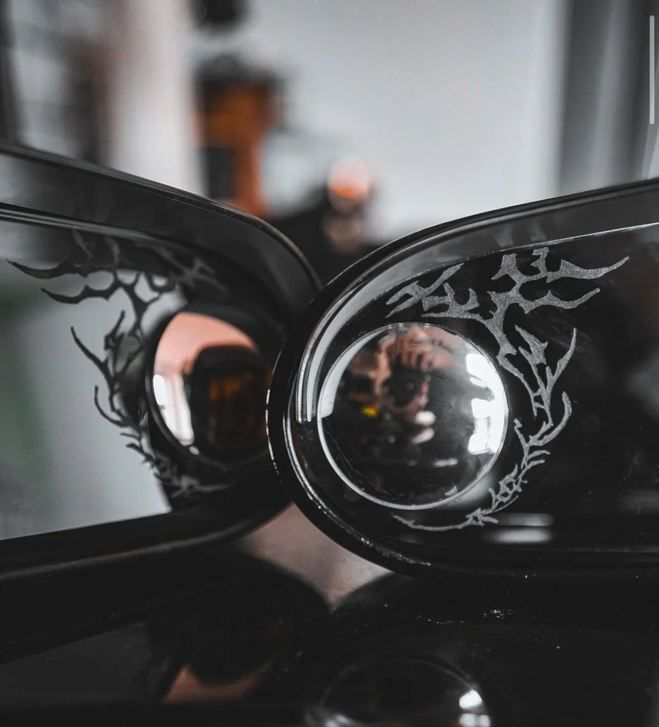 Engraved aftermarket ganador mirrors