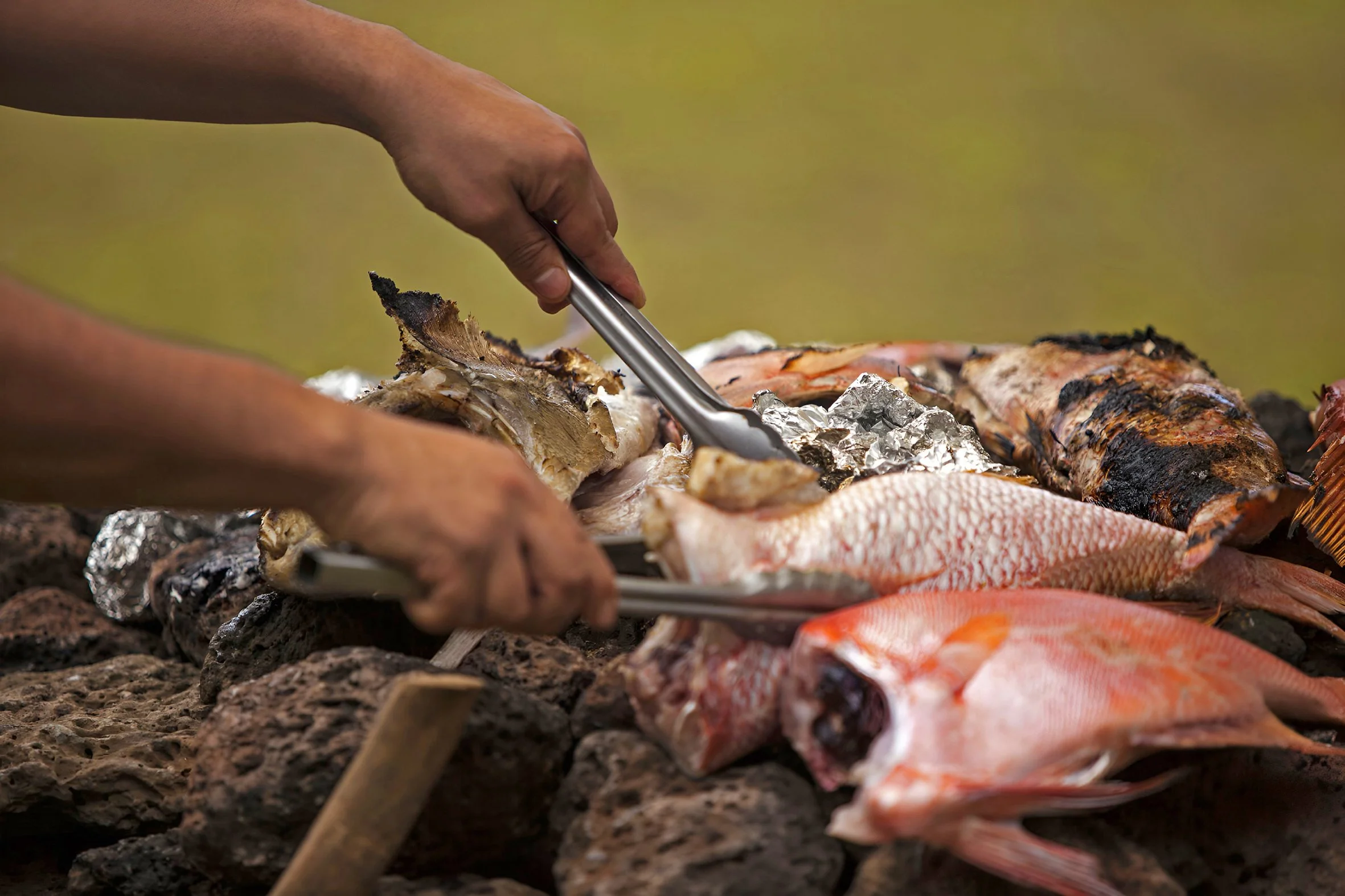 Explora Easter Island cooking fish.jpg