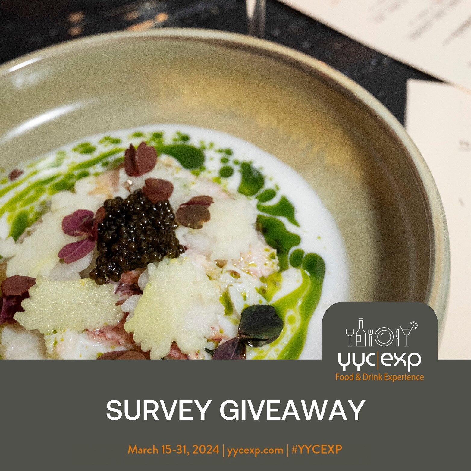 **GIVEAWAY ** 
We want to hear from you! Fill out the survey (link in bio)  by April 15, 2024 for your chance to win! One lucky survey respondent will win a Year of Dining&mdash;an assortment of 12 restaurant and Downtown Calgary gift cards valued at