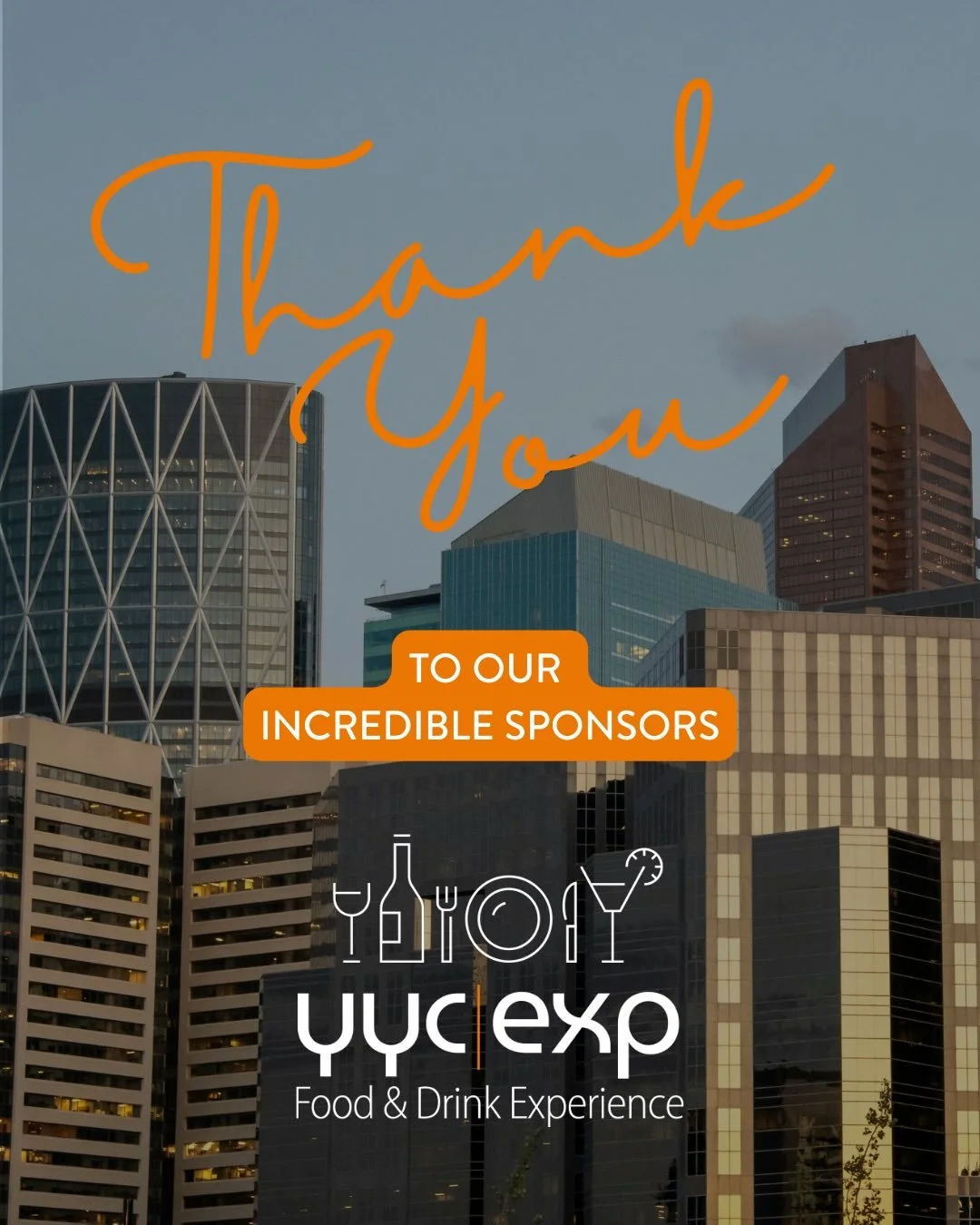 YYC Food &amp; Drink Experience is powered by community, and we couldn&rsquo;t do it without the incredible support of @downtowncalgary, @travelalberta, and @tourismcalgary.

Your passion for championing Calgary&rsquo;s culinary scene helps turn this
