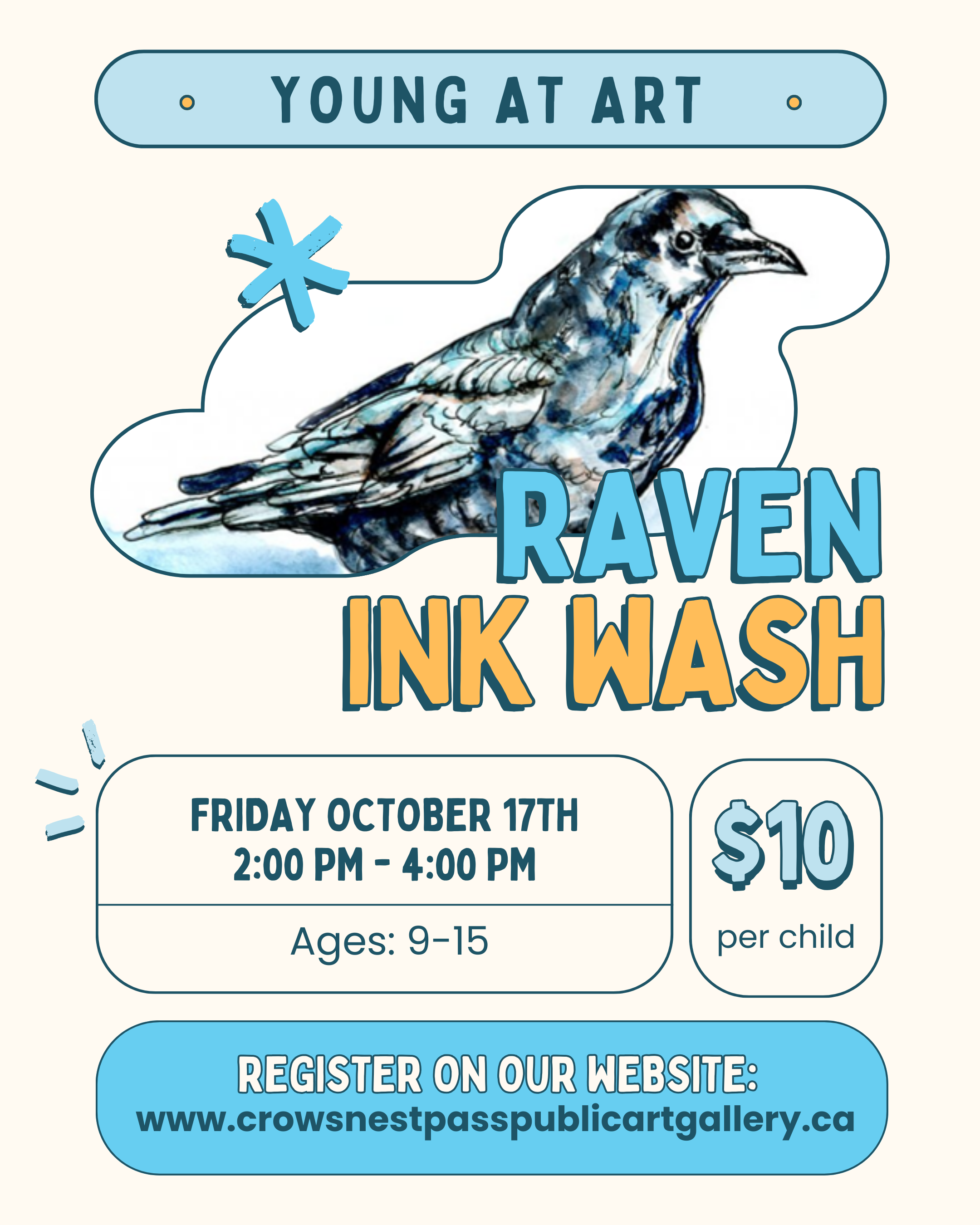 Young at Art - Raven Ink Wash