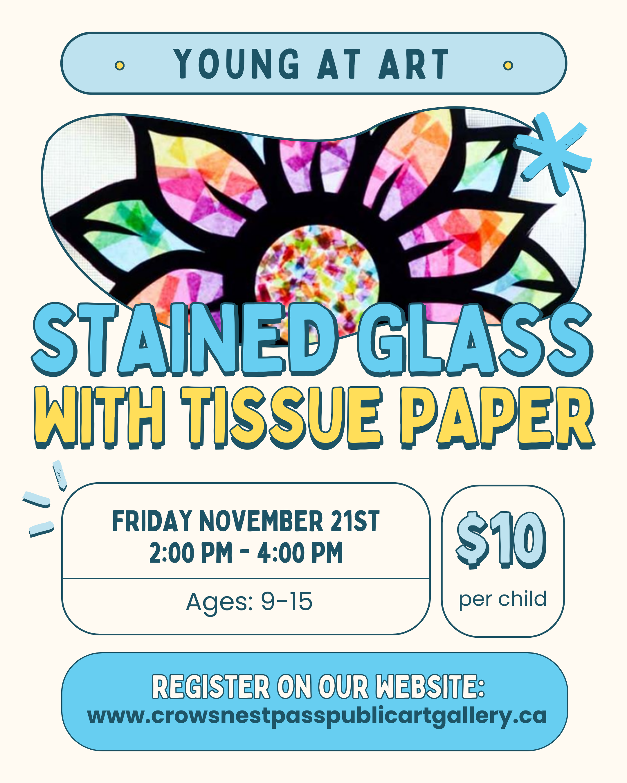 Young at Art - Stained Glass with Tissue Paper