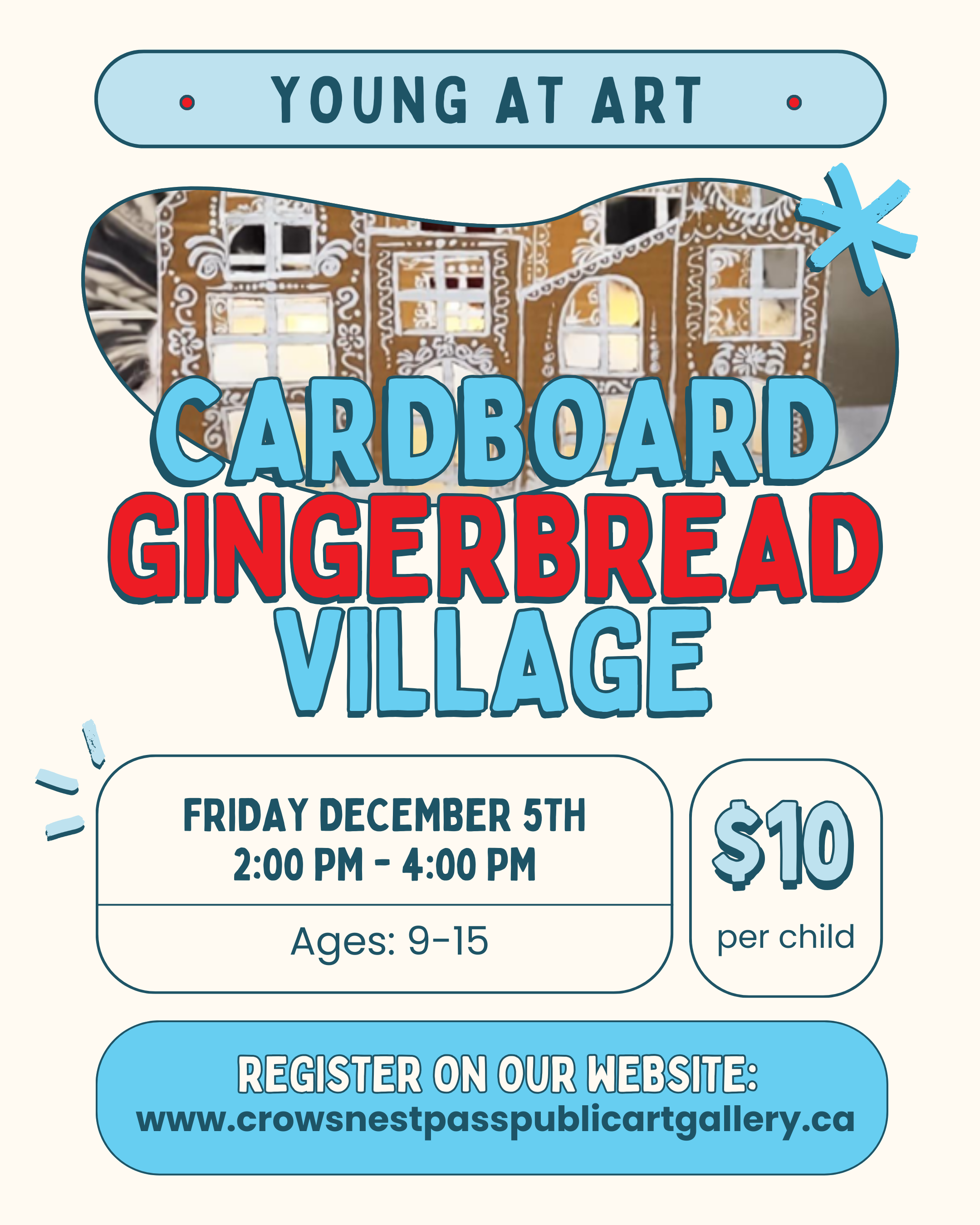 Young at Art - Cardboard Gingerbread Village