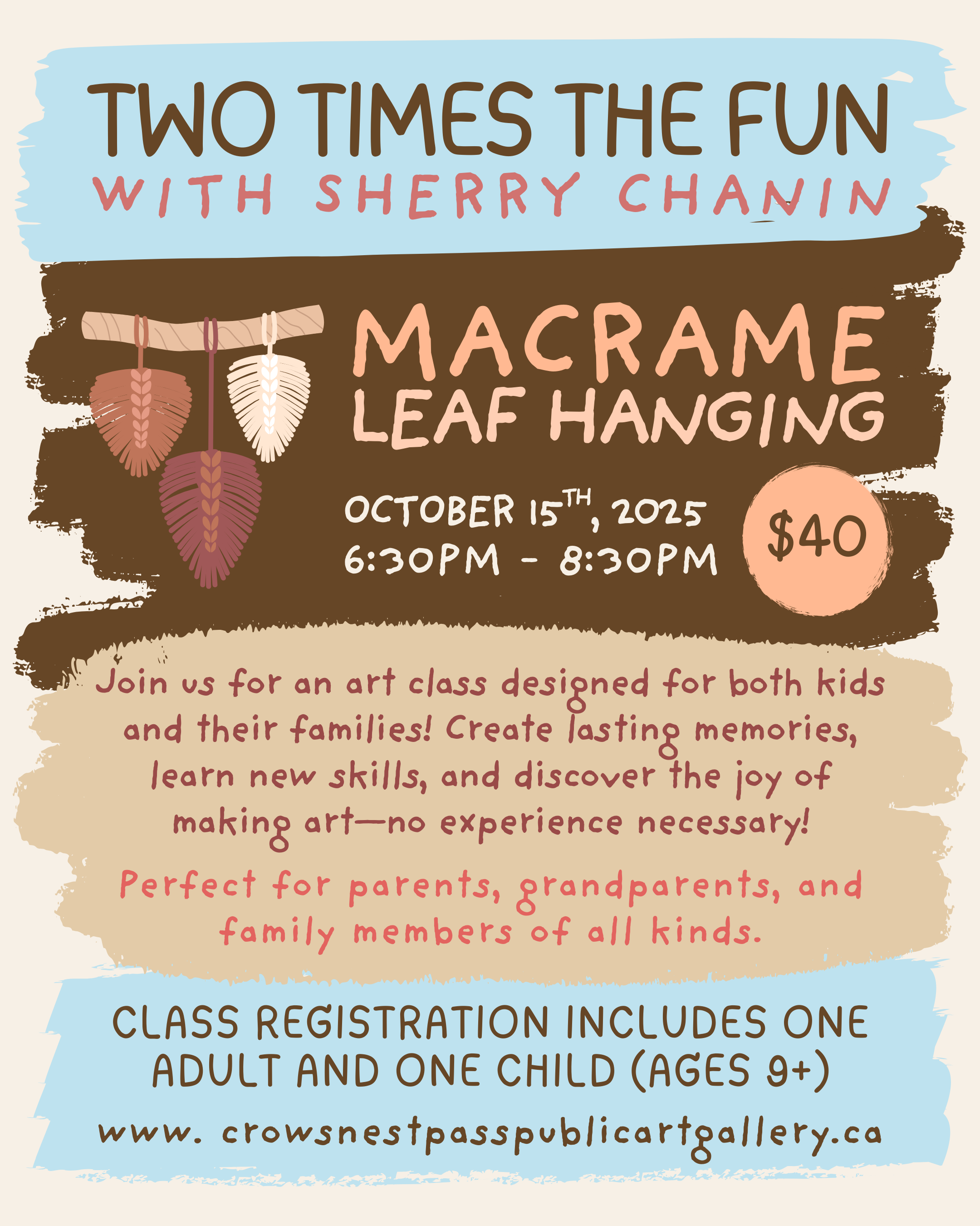 Two Times the Fun - Macrame Leaf Hanging