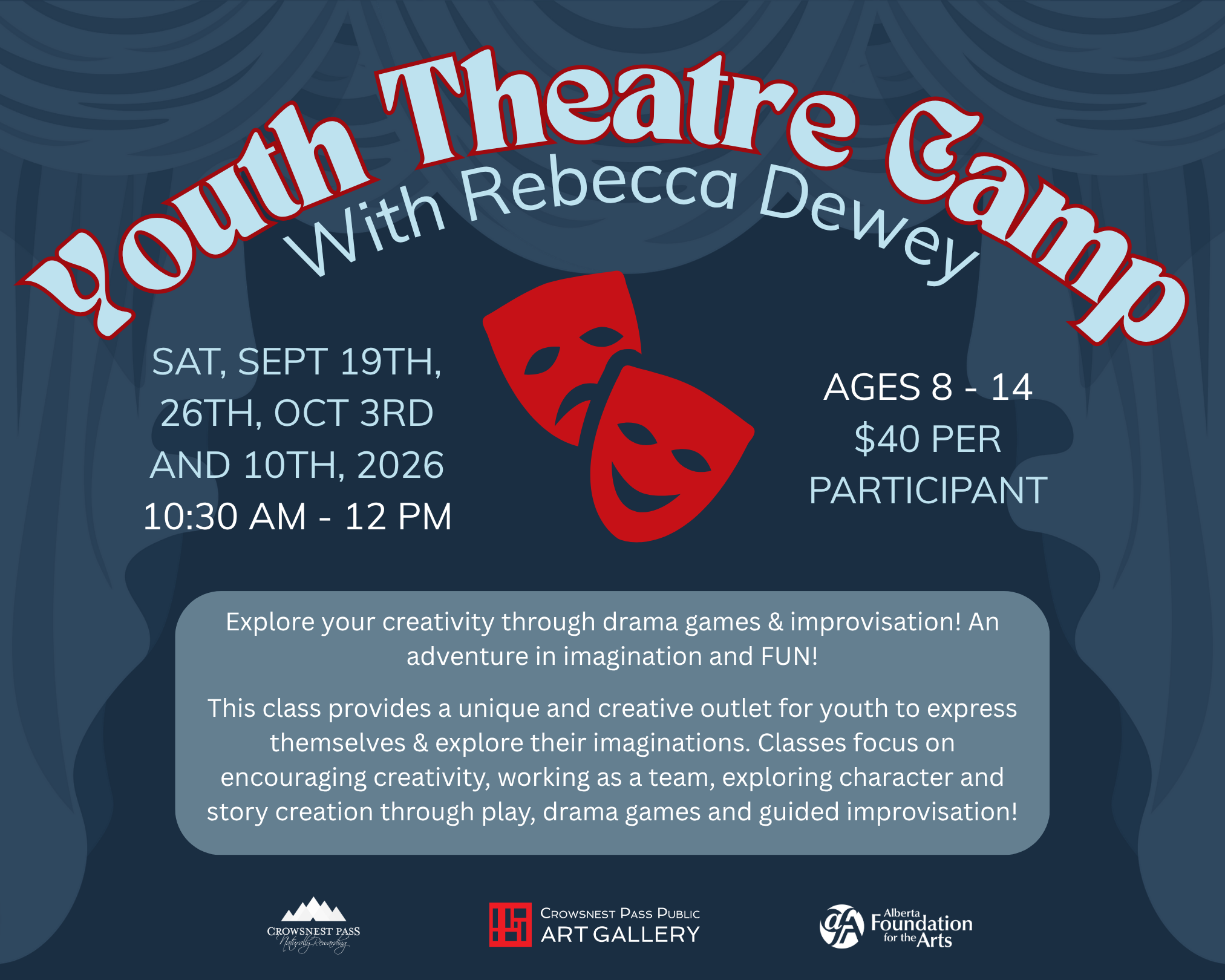Saturday Youth Theatre Camp