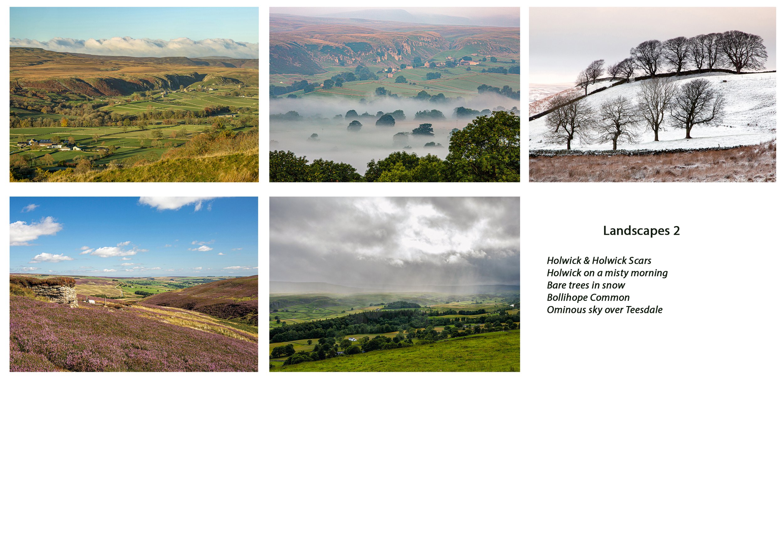 Greeting cards, Landscapes set #2