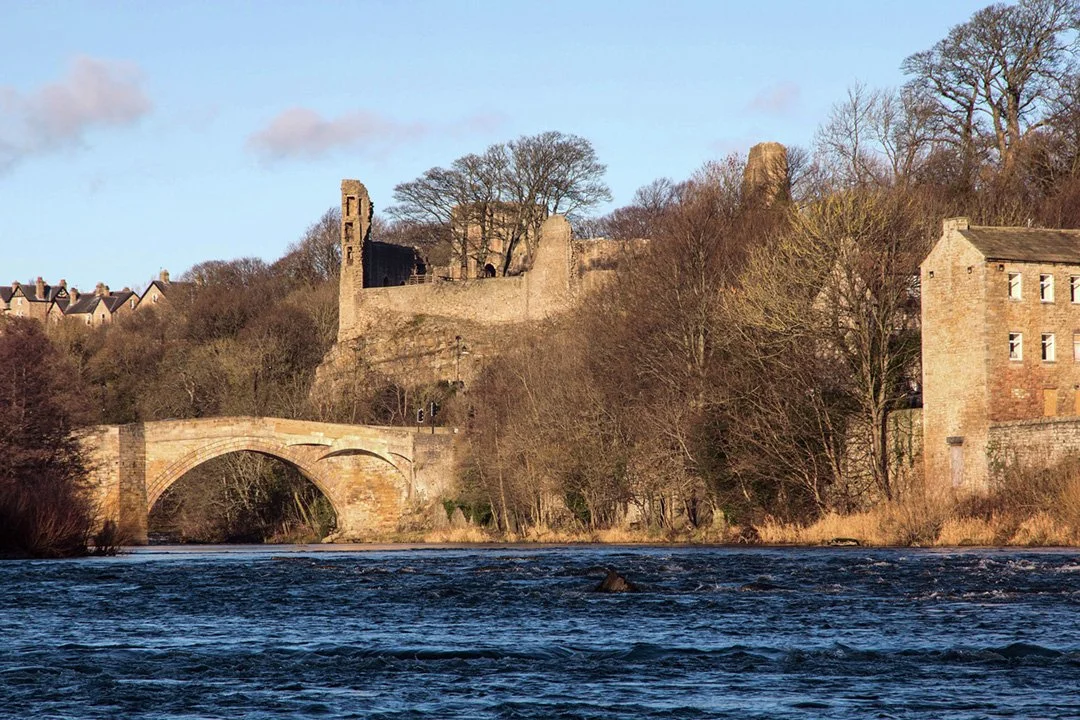 The Castle, County Bridge and riverside buildings, Barnard Castle 