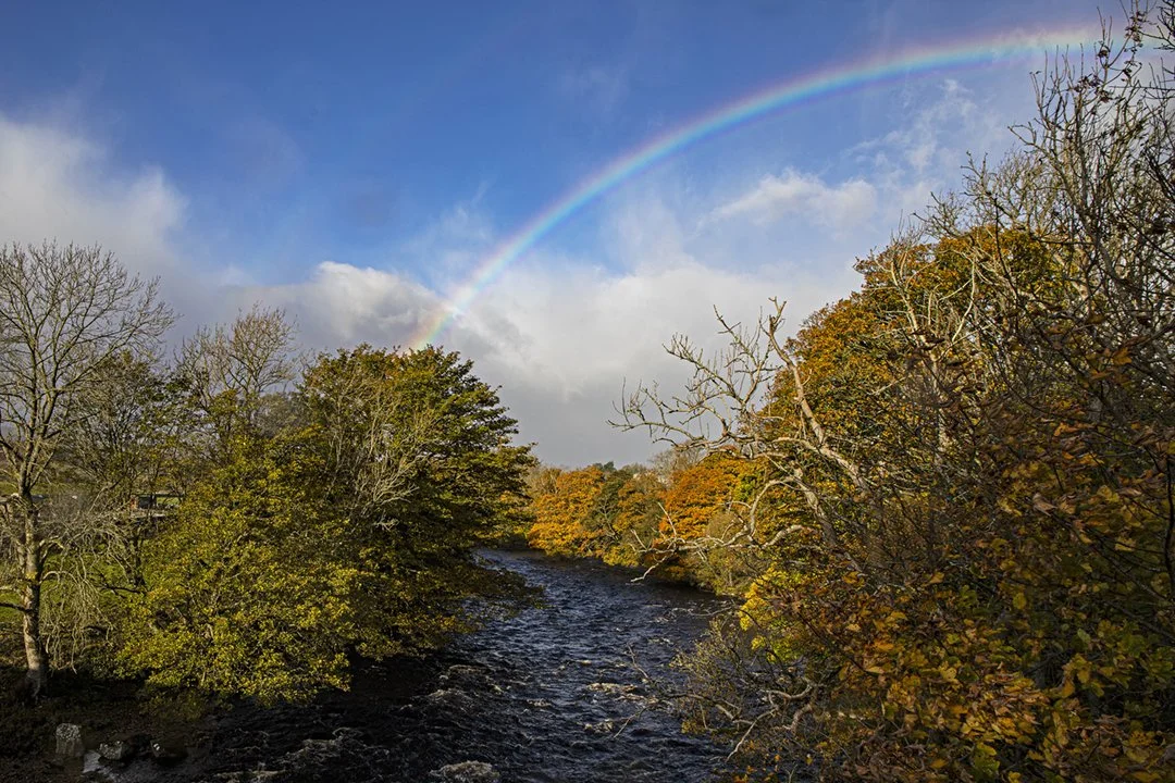 Rainbow over the Tees, from Middleton Bridge