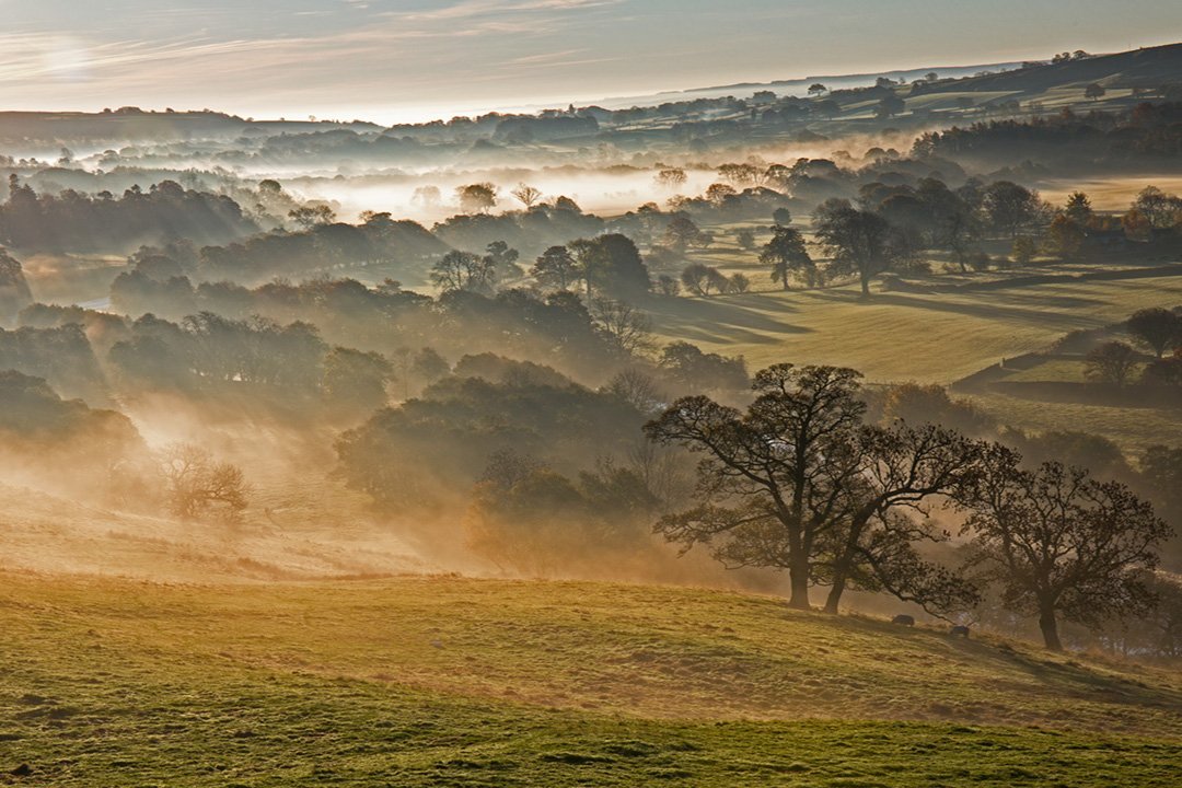 A misty morning from Sun Bank, Middleton - towards Barnard Castle