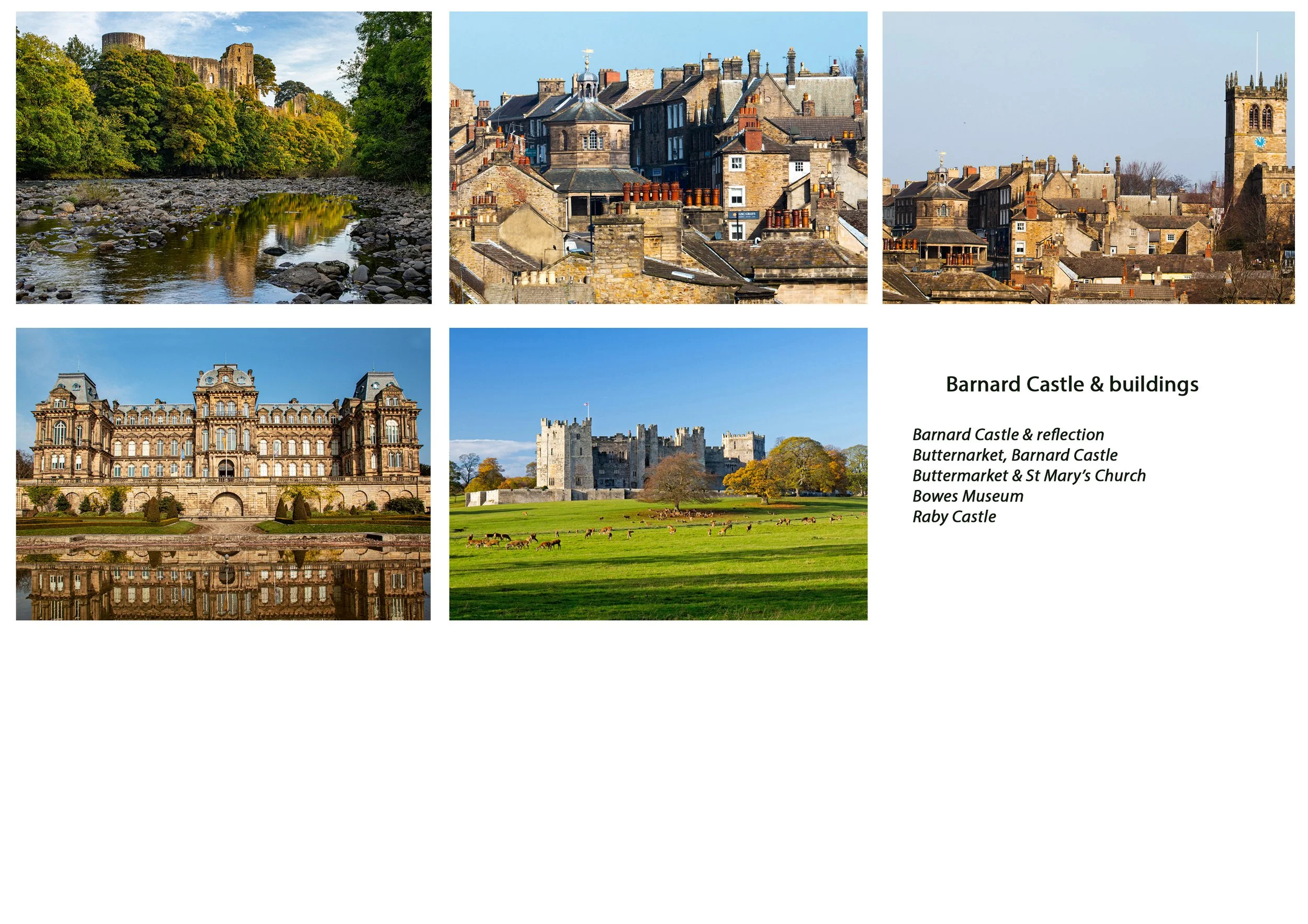 Greeting cards Barnard Castle & landmark buildings
