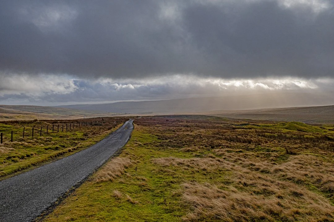 Rain clouds over Teesdale from Westgate Road