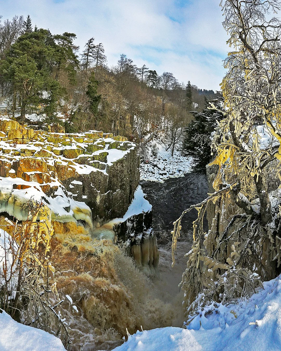 Top of High Force, winter