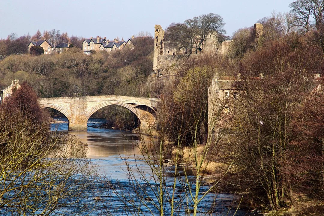 The Castle, County Bridge and riverside buildings, Barnard Castle #2