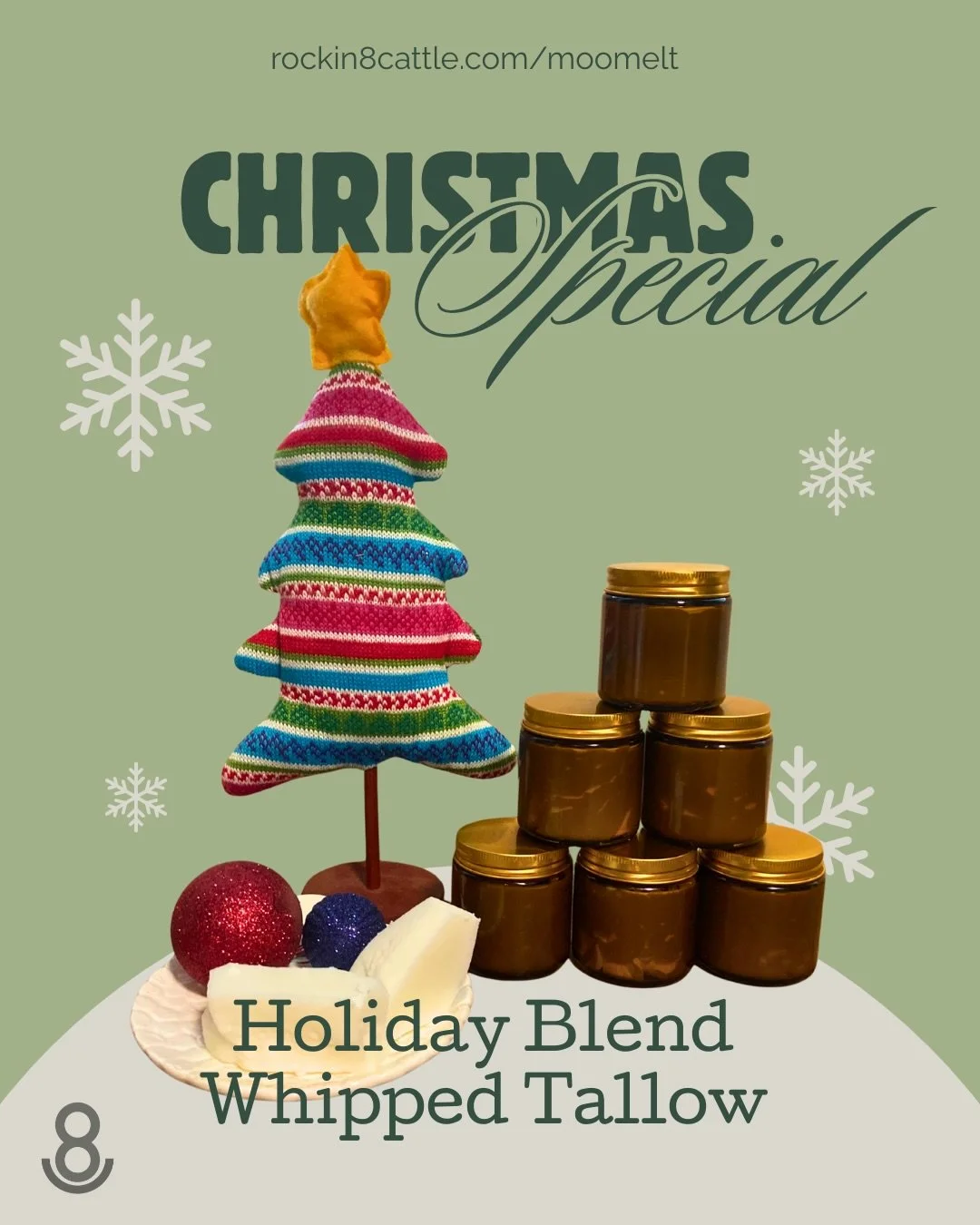 Nourish your skin this season with our Holiday Blend Whipped Tallow&mdash;a limited-edition winter skincare essential for $25. Gentle, natural, and the perfect stocking stuffer for all ages! 

Get yours before it&rsquo;s gone: rockin8cattle.com/moome