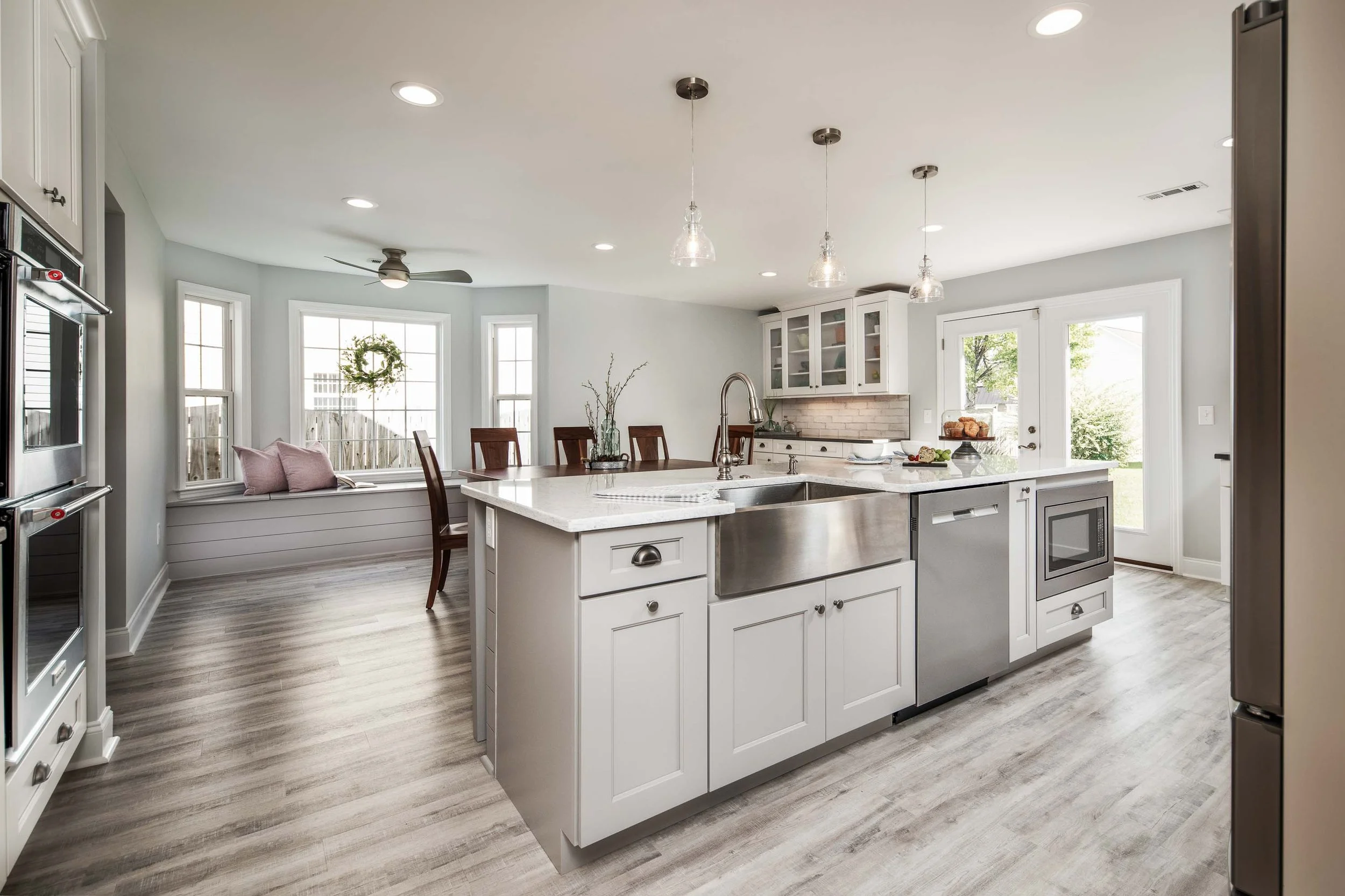 Open-concept kitchen and dining room in Eastern North Carolina