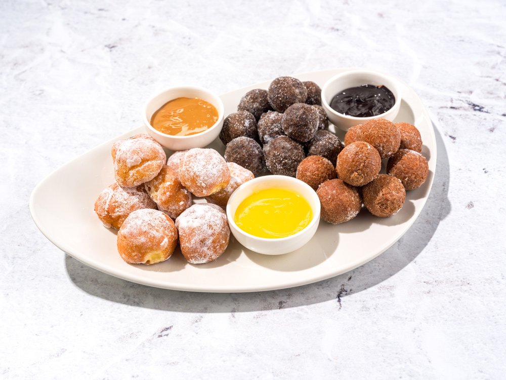 Black tie Catering Maine Donut Hole Platter Dipping Sauce