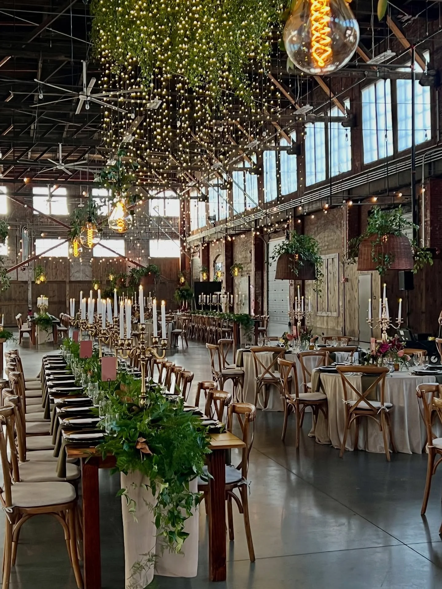 E&amp;M know how to throw a party! 🥂✨ We were so honored to be part of their unforgettable day.

Lush florals, bold colors, golden accents and the most romantic twinkle lights set the stage for a night of coastal flavors and a dreamy tiramisu nightc