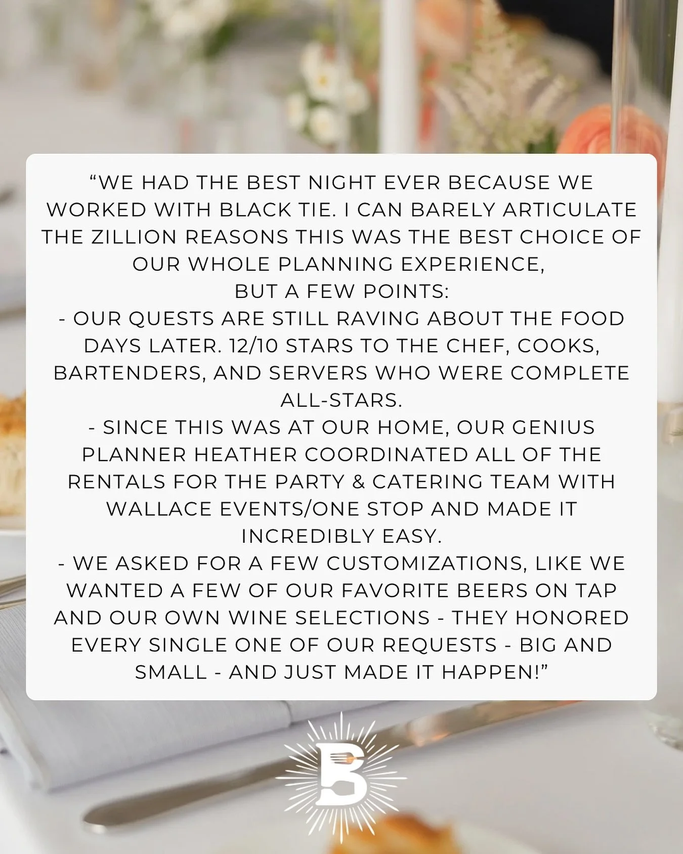 &ldquo;Best night ever!&rdquo; That&rsquo;s the kind of love note we live for. ✨ We were honored to plan and cater this beautiful backyard wedding in central Maine for 50 of the sweetest guests.

A huge thank you to our senior planner Heather for coo