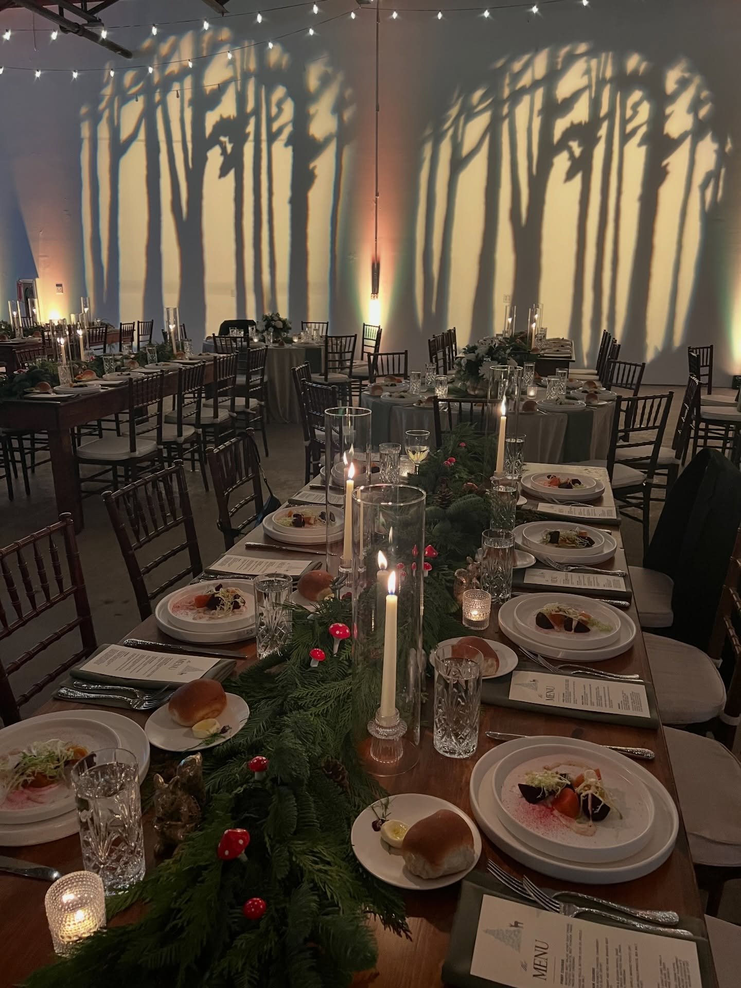 &rsquo;Tis the season for festive gatherings and stunning spaces. 

We had so much fun transforming this holiday party into a warm, wintry celebration! 🌲✨

Catering, Bar Service, Planning, and Design: @blacktiecateringandevents 
Venue: @mainestudiow