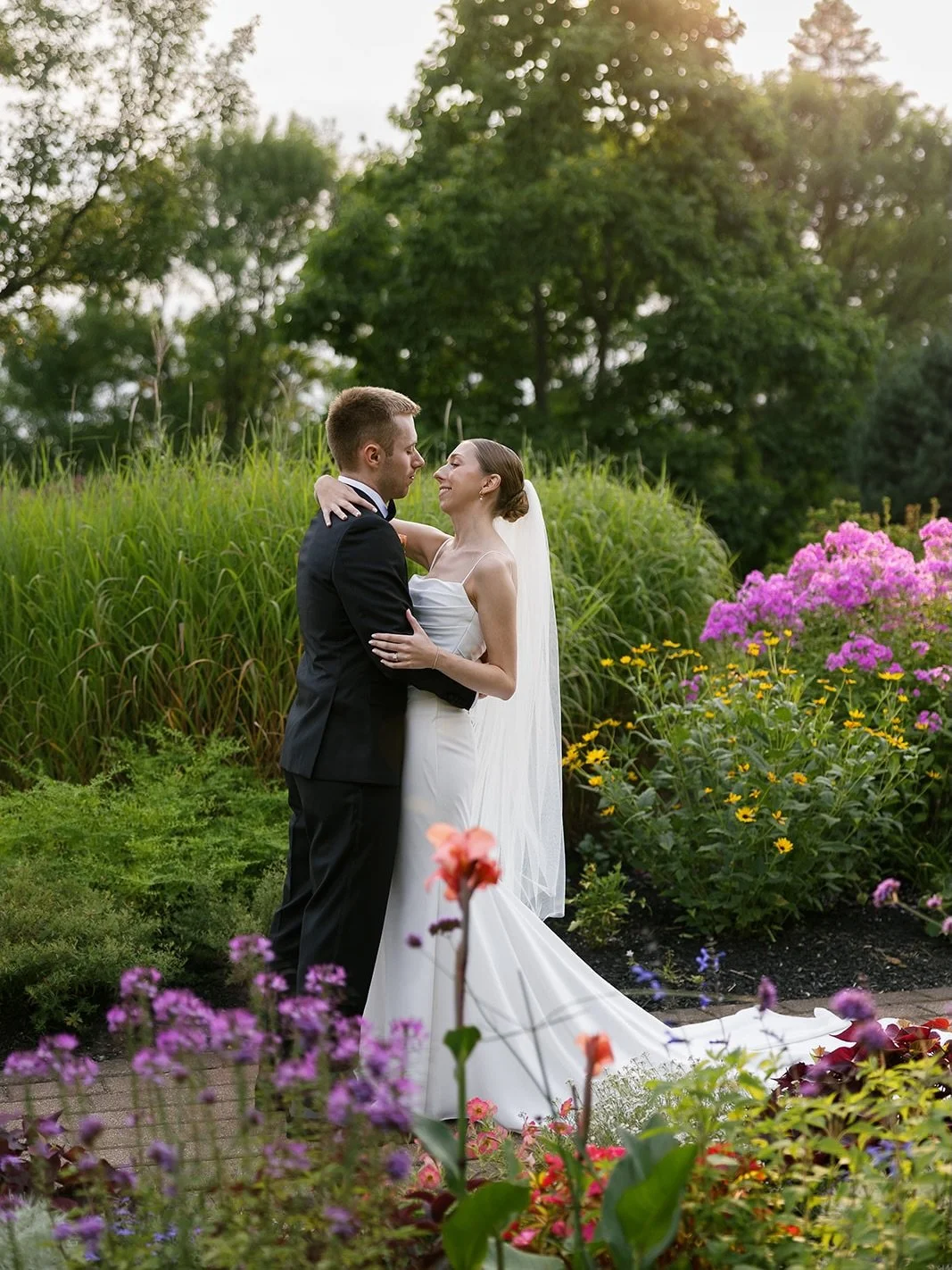 One of the many reasons we love weddings at @pinelandfarms 🌿

Tucked among open fields, garden paths, and quiet corners are some of the most beautiful, intimate spots for bridal portraits. Just after &ldquo;I do,&rdquo; the newlyweds took a quiet st