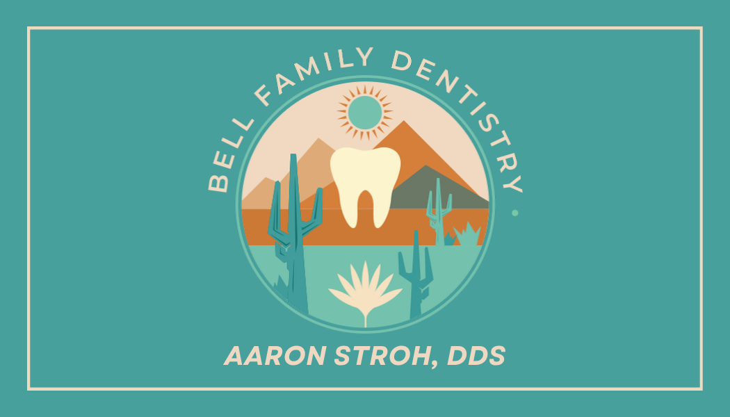 Bell Family Dentistry — Aaron Stroh, DDS — desert landscape logo