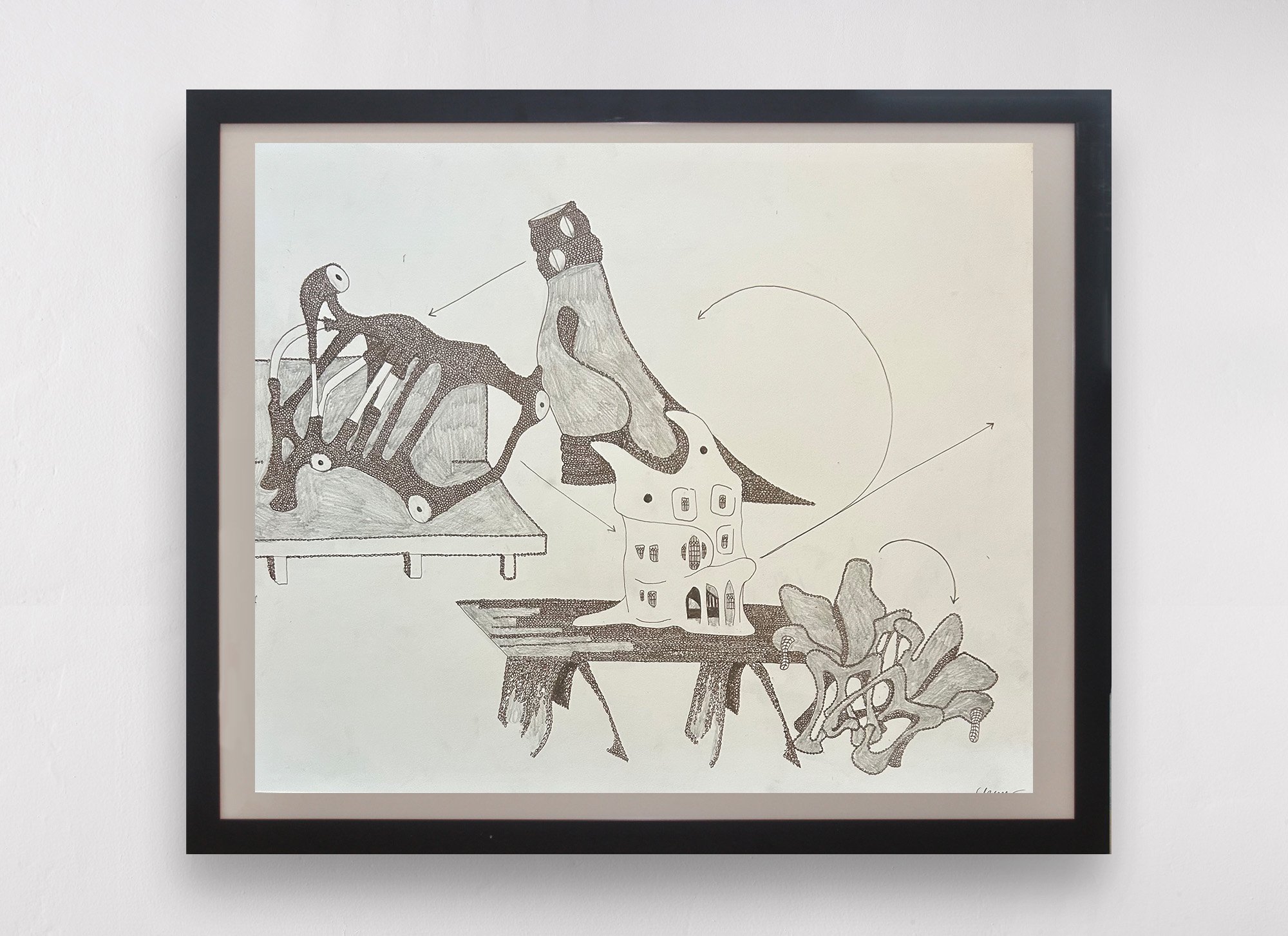 Claire Chambless,
Score I, 2024,
Graphite and pen on paper,
14 x 17 inches
(35.6 x 43.2 cm)