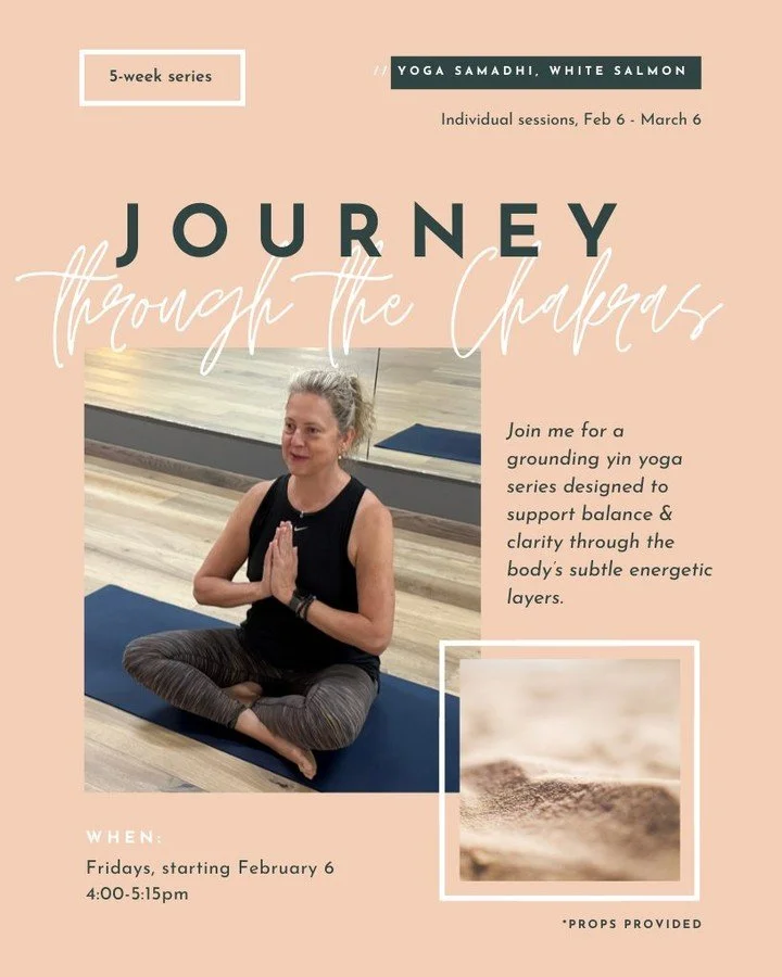 Yin + Chakras = Fridays, 4pm @columbiagorgeyoga