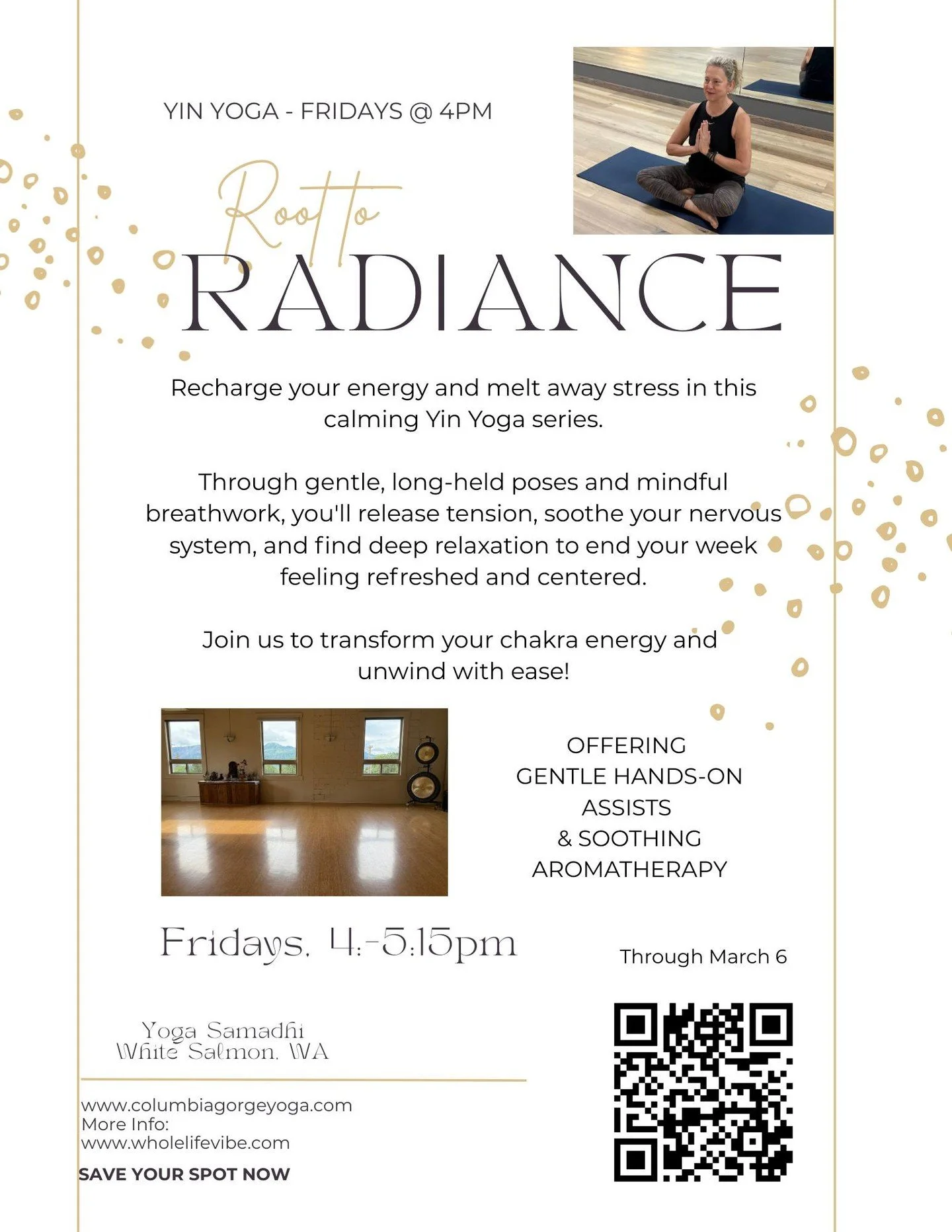 #columbiagorgeyoga #wholelifevibe #chakraenergy #calm #resetyournervoussystem #YinYoga
#Breathwork
#MindfulMovement
#StressRelief
#RelaxAndRenew
#CalmMind
#EnergyHealing
#YogaForRelaxation
#SelfCareRoutine
#NervousSystemReset
#GentleYoga
#WeekendWind