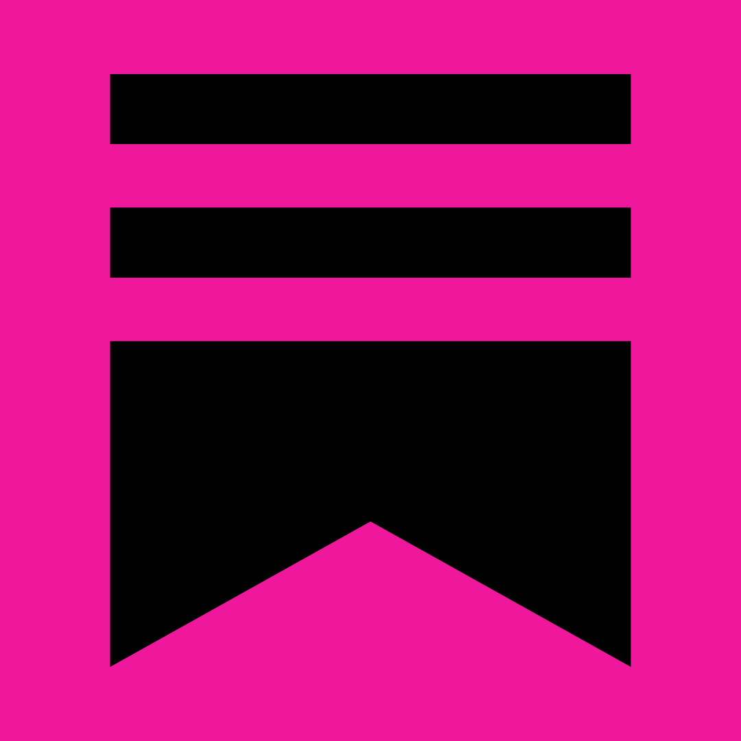 Substack icon in black on a dark pink background