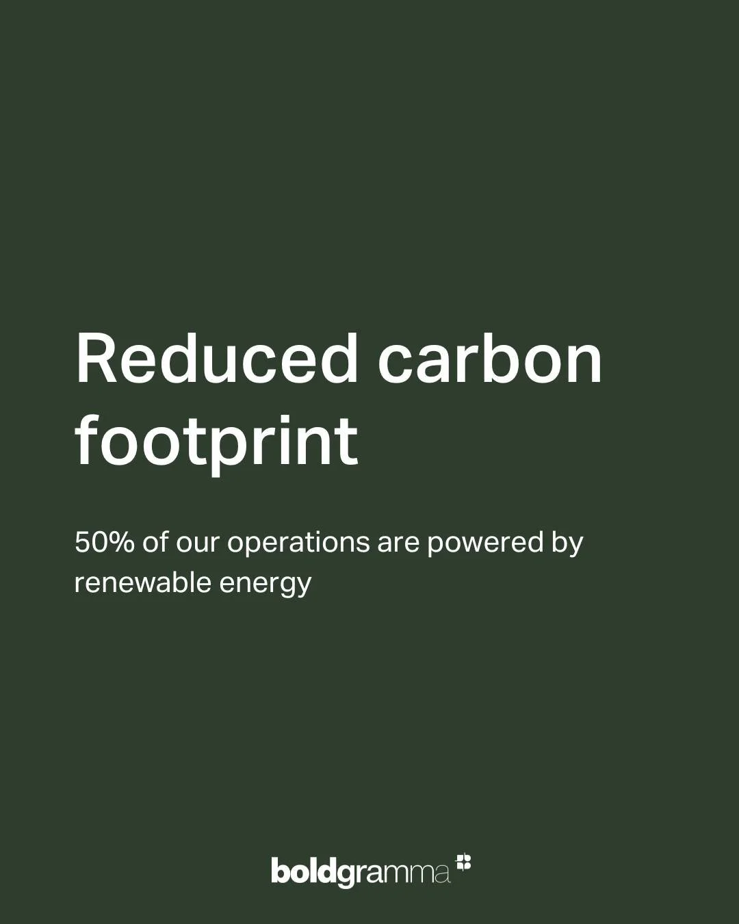 Boldgramma's commitment to sustainability: 50% of our operations are powered by renewable energy, helping to reduce our carbon footprint. 💡

Boldgramma I Printing and packaging for creators and brands
🌐 Website: boldgramma.com

#ecofriendlyprinting