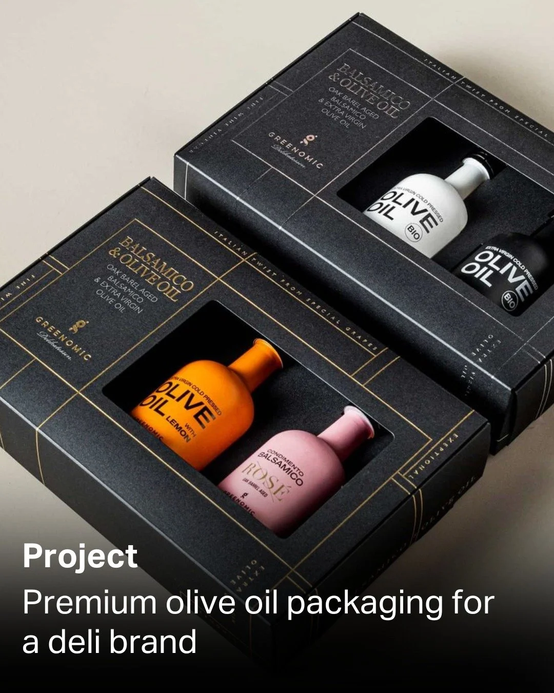 👉🏻 Ready to elevate your brand?

Discover premium olive oil packaging that blends elegance and quality. With striking Pantone silver and luxurious hot foil stamping in gold, bronze, and silver, each design captivates and enhances your brand&rsquo;s