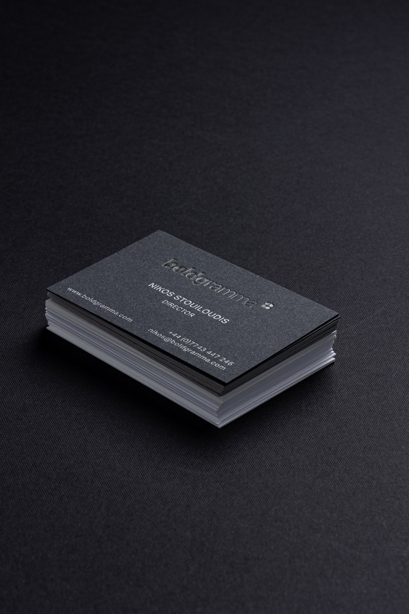 Business Cards Uncoated Dark Grey - BoldGramma