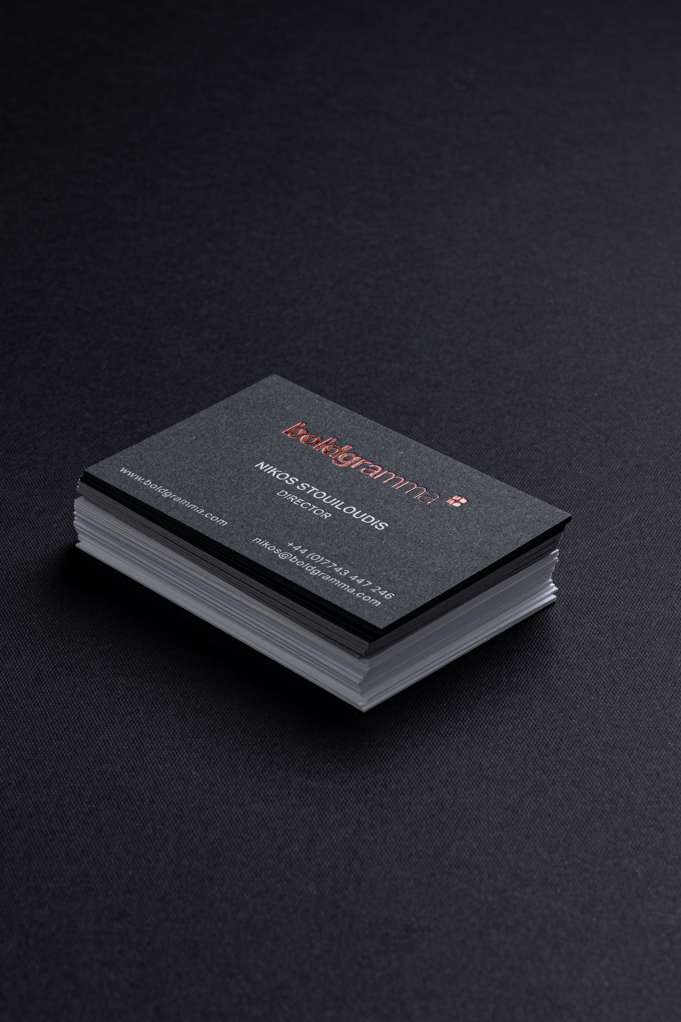 Business Cards Uncoated Dark Grey - BoldGramma