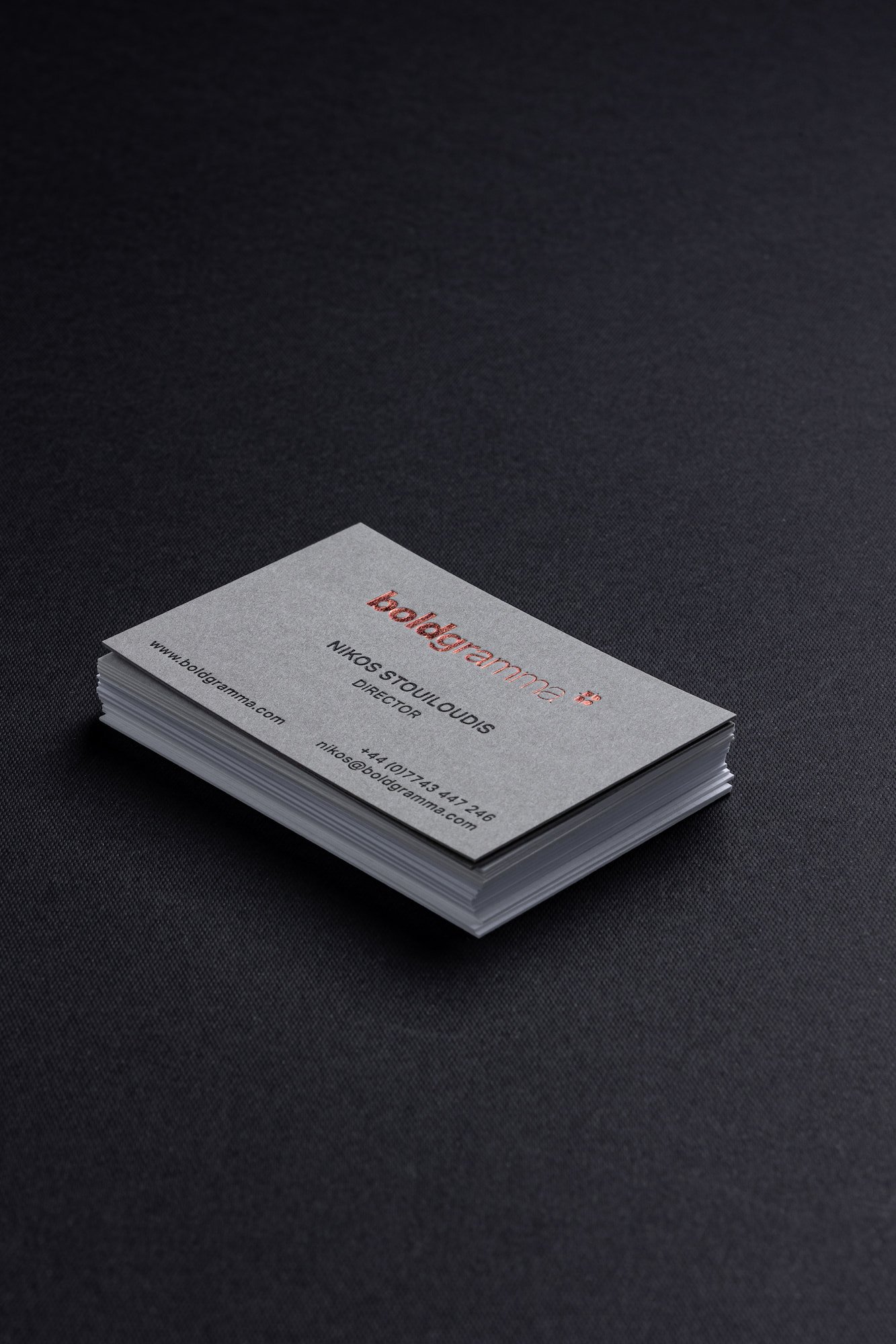 Business Cards Uncoated Grey - BoldGramma