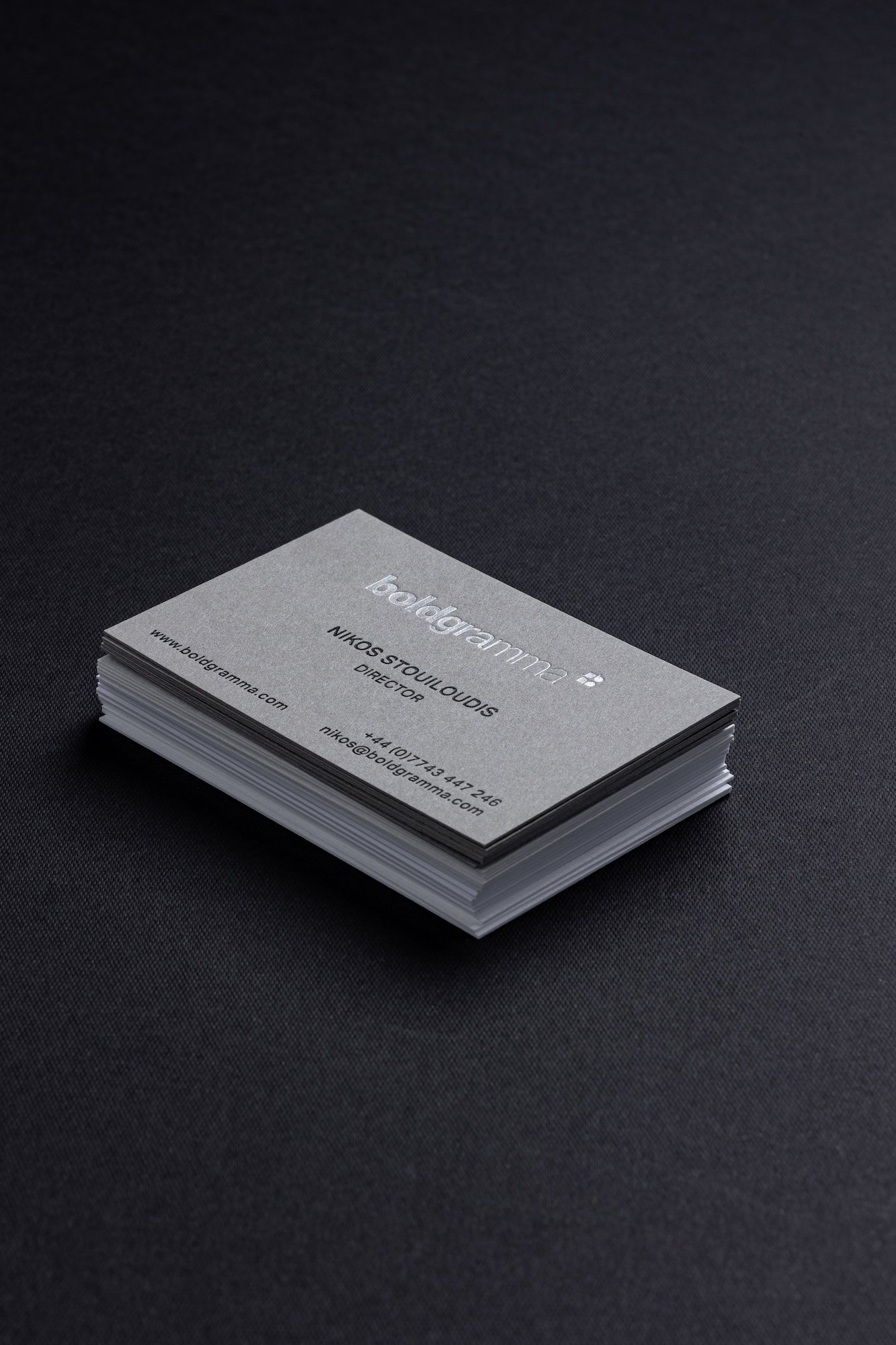 Business Cards Uncoated Grey - BoldGramma