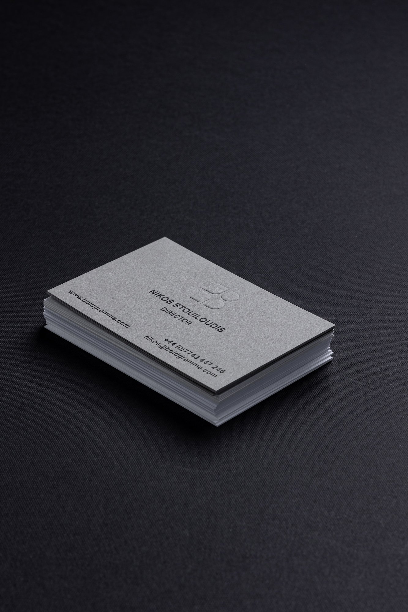 Business Cards Uncoated Grey - BoldGramma