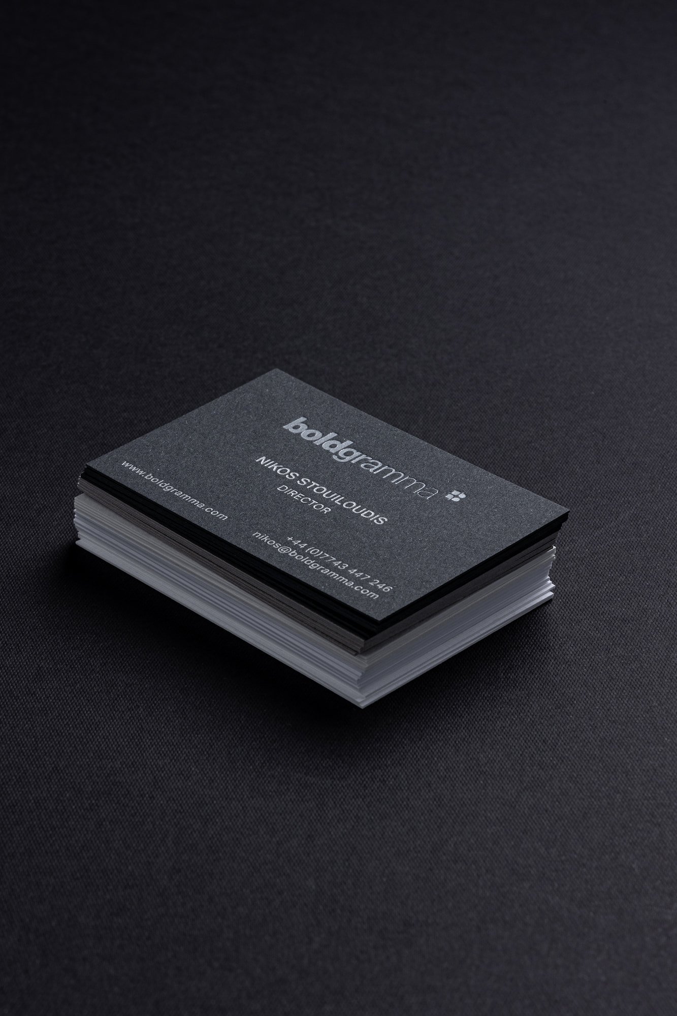 Business Cards Uncoated Dark Grey - BoldGramma