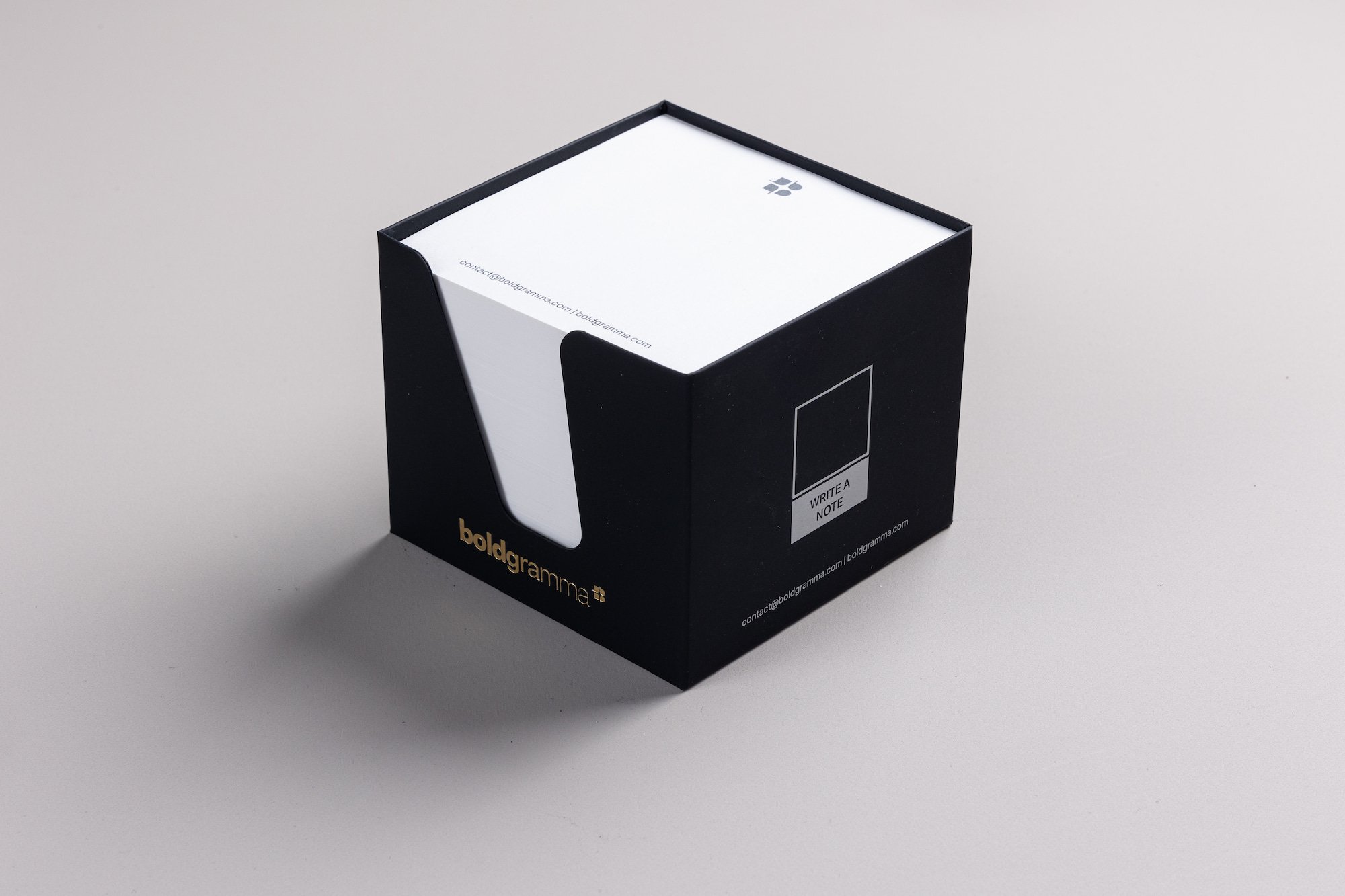 Note Cube Black Smooth Matt - BoldGramma