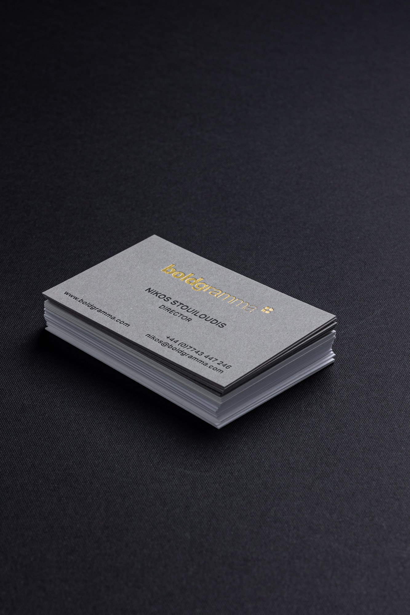 Business Cards Uncoated Grey - BoldGramma