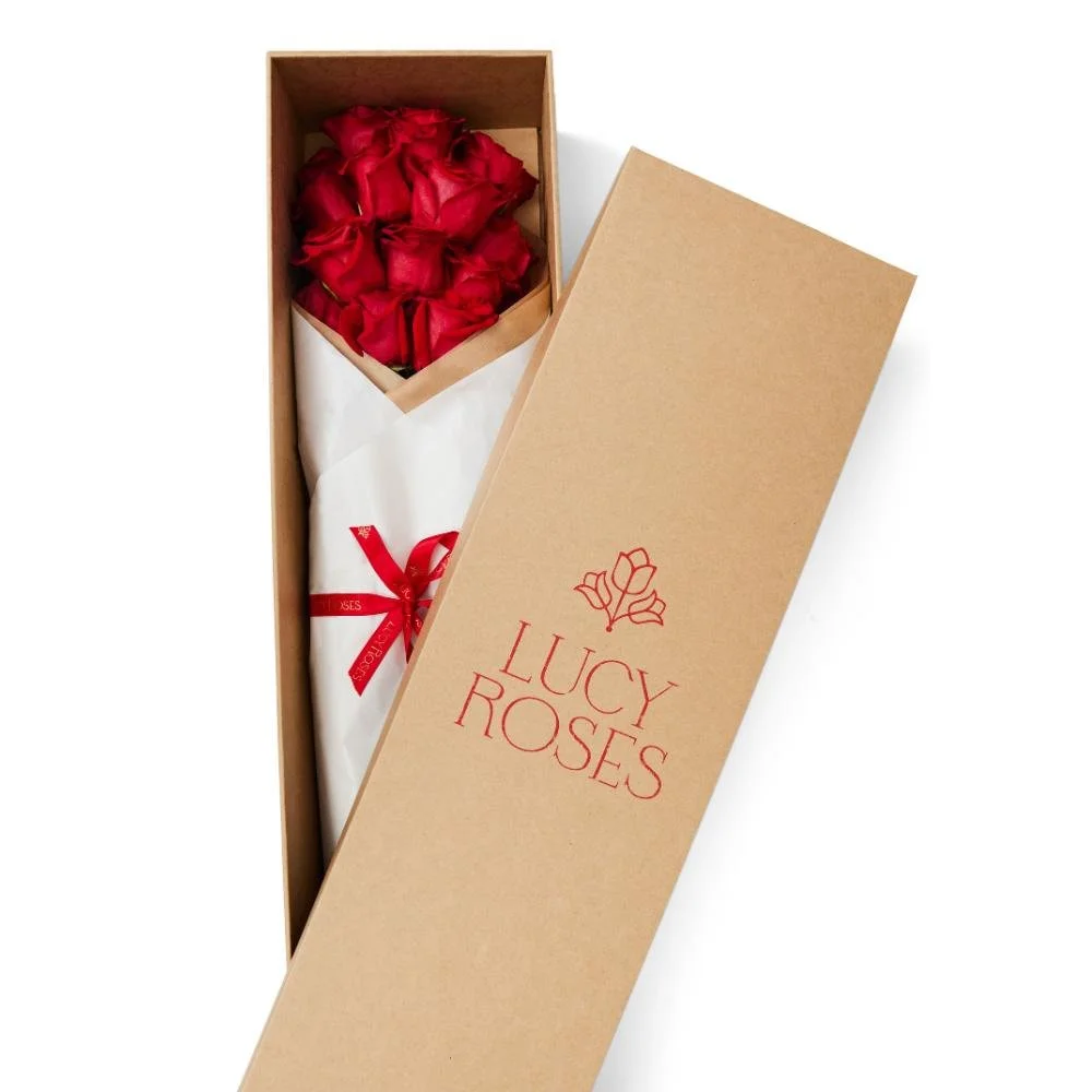 Long Stem Roses Box Lucy Roses